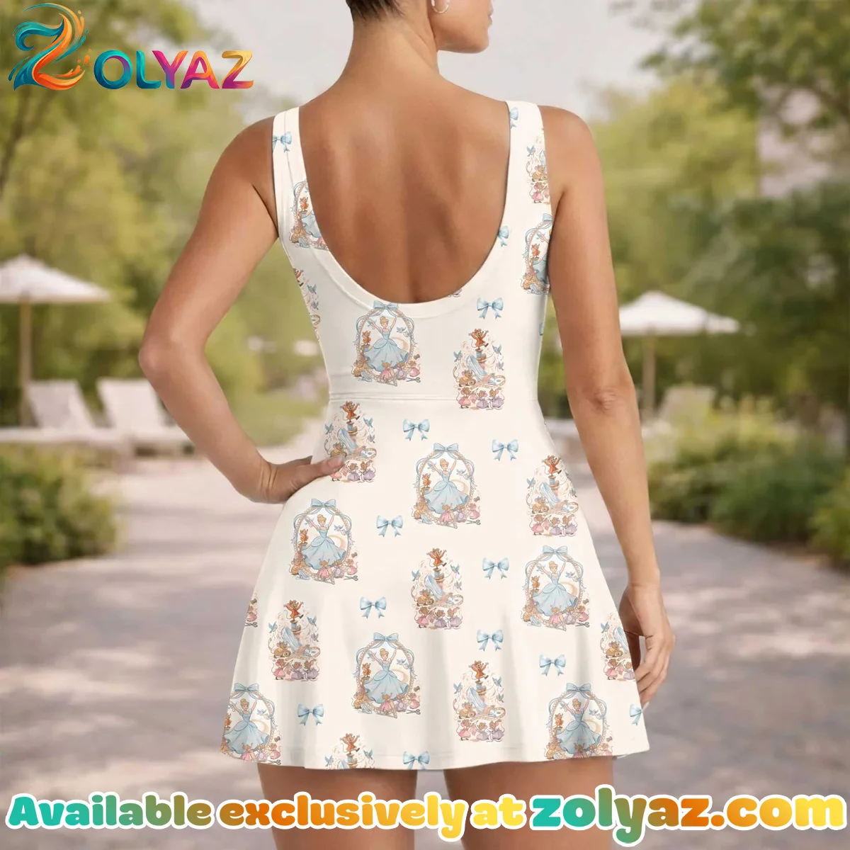 Girls Cinderella Coquette Athletic Dress - Tennis Dress Skirt, Family Matching Disney Outfit Girls Cinderella Coquette Athletic Dress - Tennis Dress Skirt, Family Matching Disney Outfit