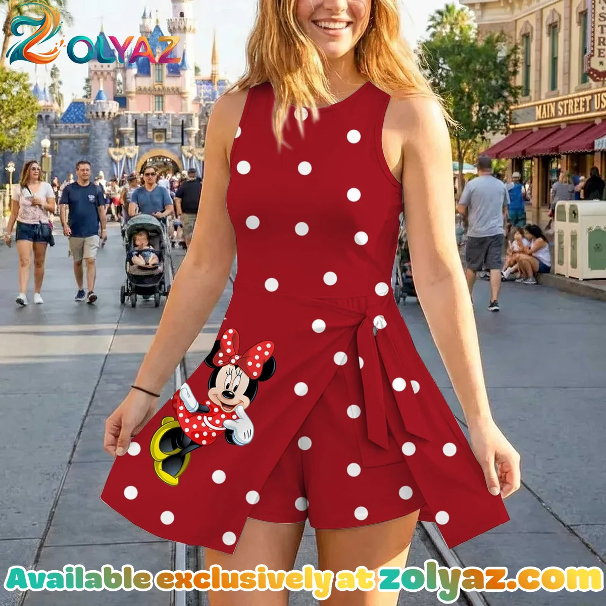 Girls Classic Minnie Red Polka Dot Athletic Dress - Tennis Dress Skirt, Family Matching Disney Outfit Girls Classic Minnie Red Polka Dot Athletic Dress - Tennis Dress Skirt, Family Matching Disney Outfit