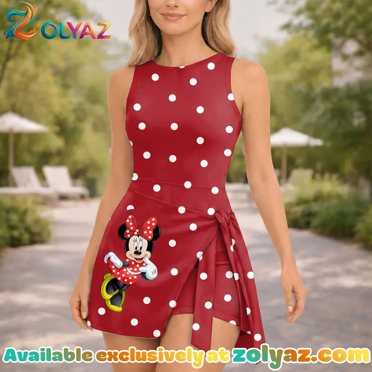 Girls Classic Minnie Red Polka Dot Athletic Dress - Tennis Dress Skirt, Family Matching Disney Outfit Girls Classic Minnie Red Polka Dot Athletic Dress - Tennis Dress Skirt, Family Matching Disney Outfit