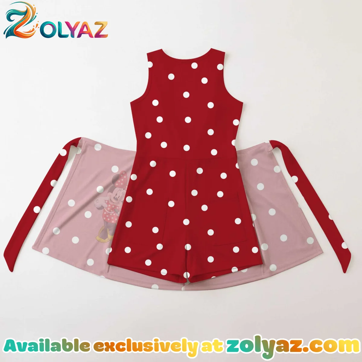 Girls Classic Minnie Red Polka Dot Athletic Dress - Tennis Dress Skirt, Family Matching Disney Outfit Girls Classic Minnie Red Polka Dot Athletic Dress - Tennis Dress Skirt, Family Matching Disney Outfit