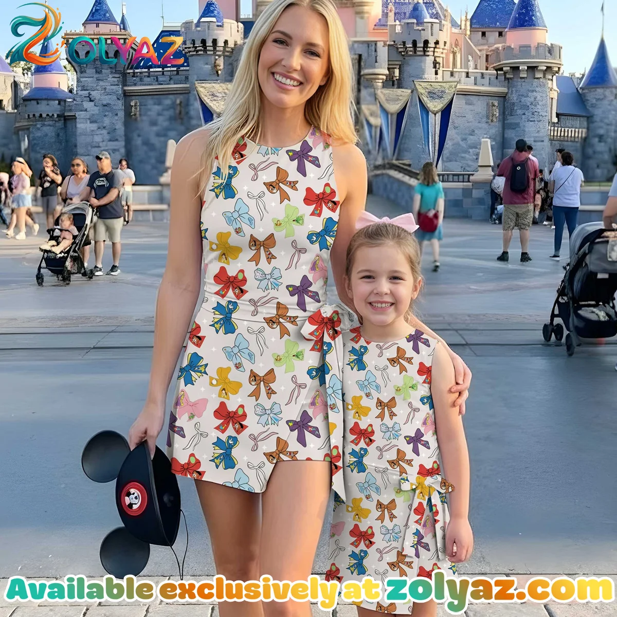 Girls Colorful Bow Athletic Dress - Tennis Dress Skirt, Family Matching Outfit