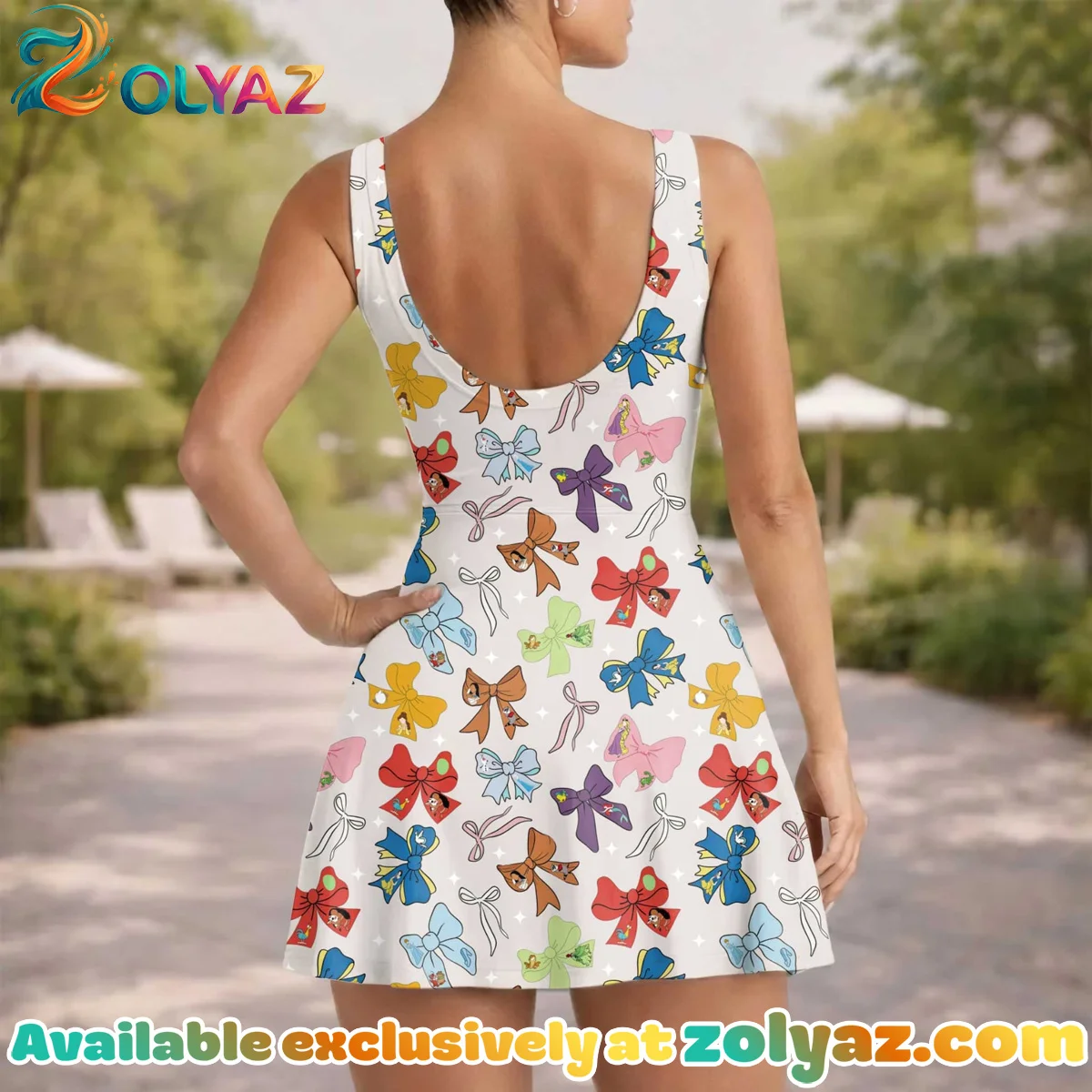 Girls Colorful Bow Athletic Dress - Tennis Dress Skirt, Family Matching Outfit Girls Colorful Bow Athletic Dress - Tennis Dress Skirt, Family Matching Outfit
