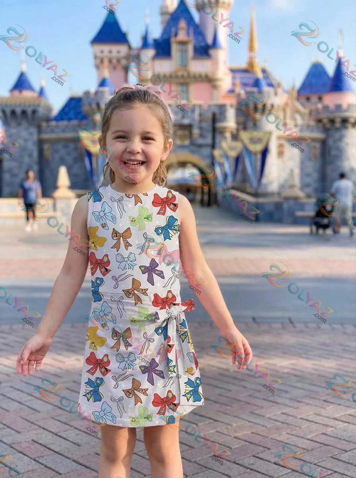 Girls Colorful Bow Athletic Dress - Tennis Dress Skirt, Family Matching Outfit Girls Colorful Bow Athletic Dress - Tennis Dress Skirt, Family Matching Outfit