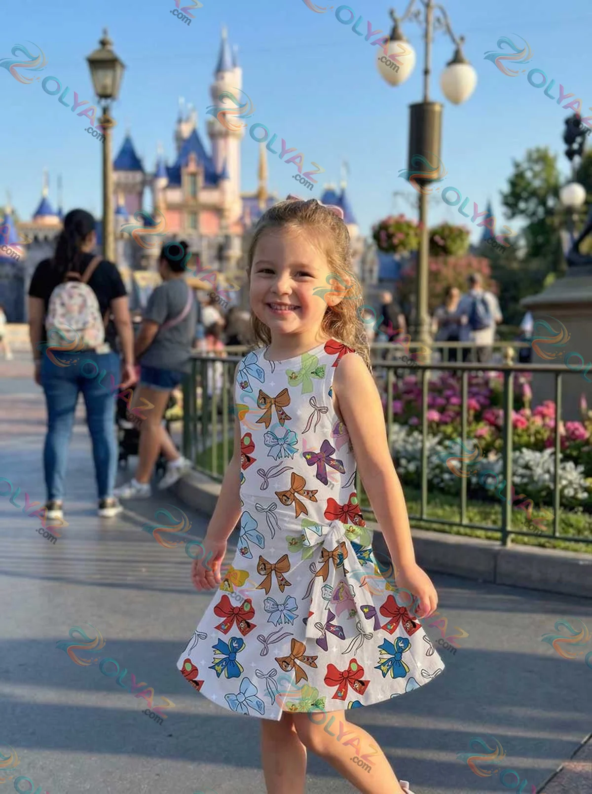 Girls Colorful Bow Athletic Dress - Tennis Dress Skirt, Family Matching Outfit Girls Colorful Bow Athletic Dress - Tennis Dress Skirt, Family Matching Outfit