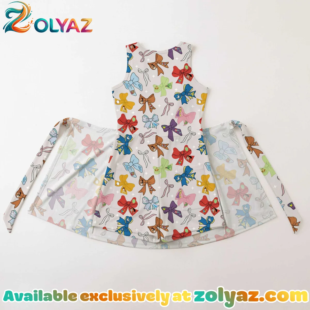 Girls Colorful Bow Athletic Dress - Tennis Dress Skirt, Family Matching Outfit Girls Colorful Bow Athletic Dress - Tennis Dress Skirt, Family Matching Outfit