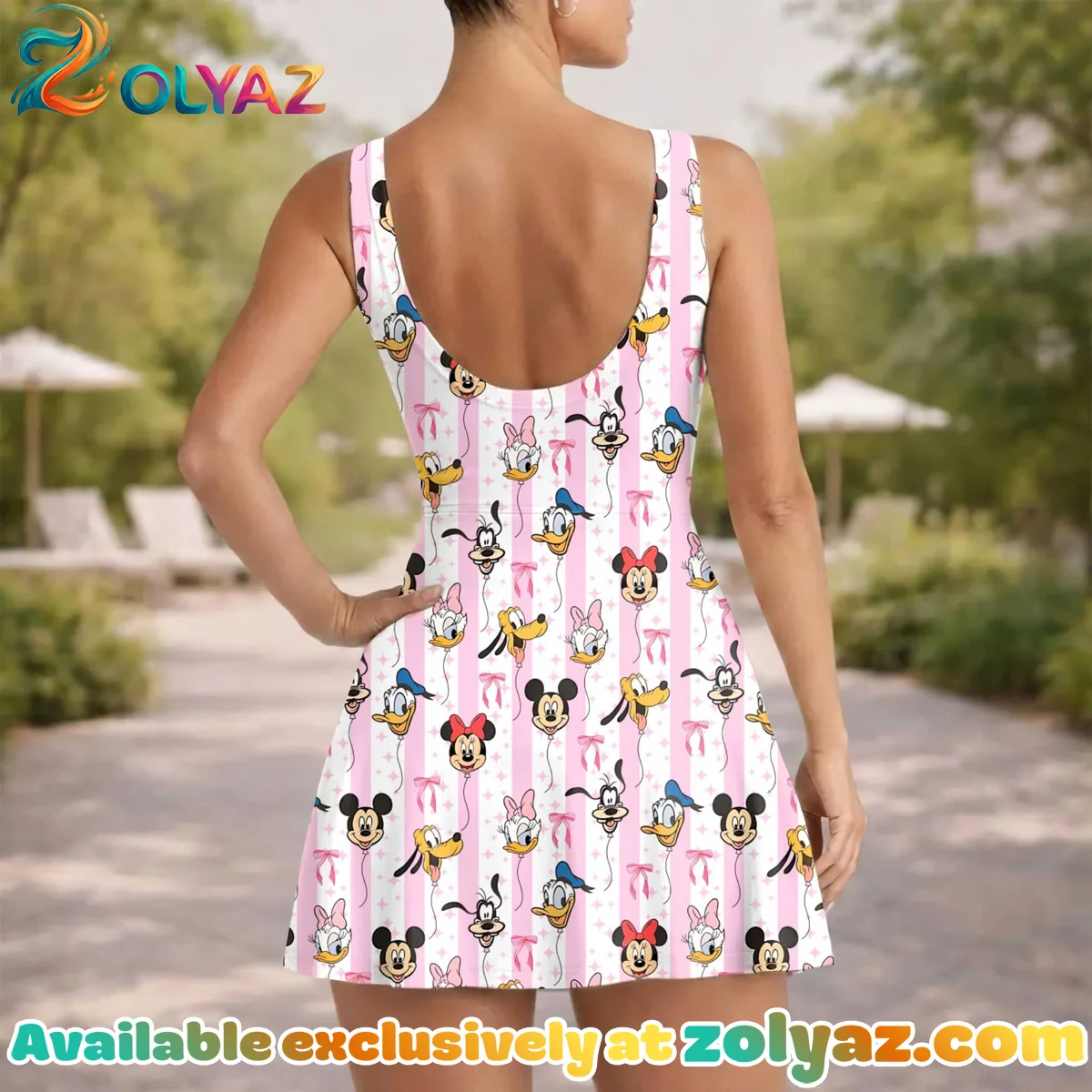 Girls Coquette Mickey Balloons Athletic Dress - Tennis Dress Skirt, Family Matching Disney Outfit Girls Coquette Mickey Balloons Athletic Dress - Tennis Dress Skirt, Family Matching Disney Outfit