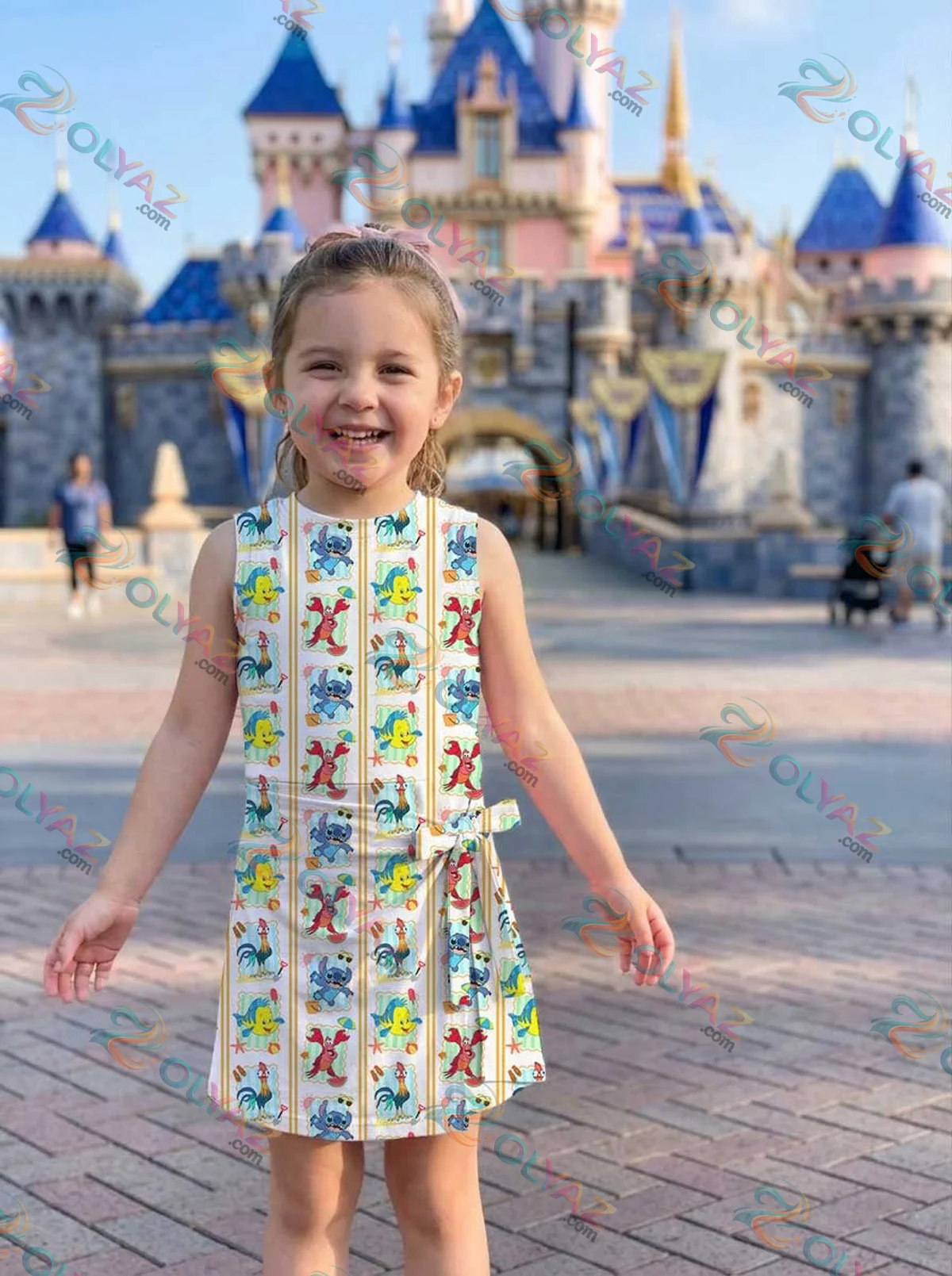 Girls Disney Ariel The Little Mermaid Stripe Athletic Dress - Tennis Dress Skirt, Family Matching Outfit Girls Disney Ariel The Little Mermaid Stripe Athletic Dress - Tennis Dress Skirt, Family Matching Outfit