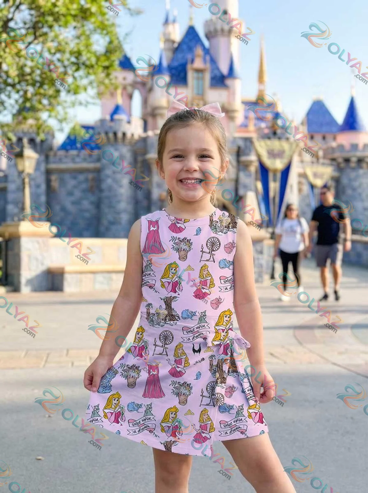Girls Disney Aurora Sleeping Beauty Pink Princess Athletic Dress - Tennis Dress Skirt, Family Matching Outfit Girls Disney Aurora Sleeping Beauty Pink Princess Athletic Dress - Tennis Dress Skirt, Family Matching Outfit