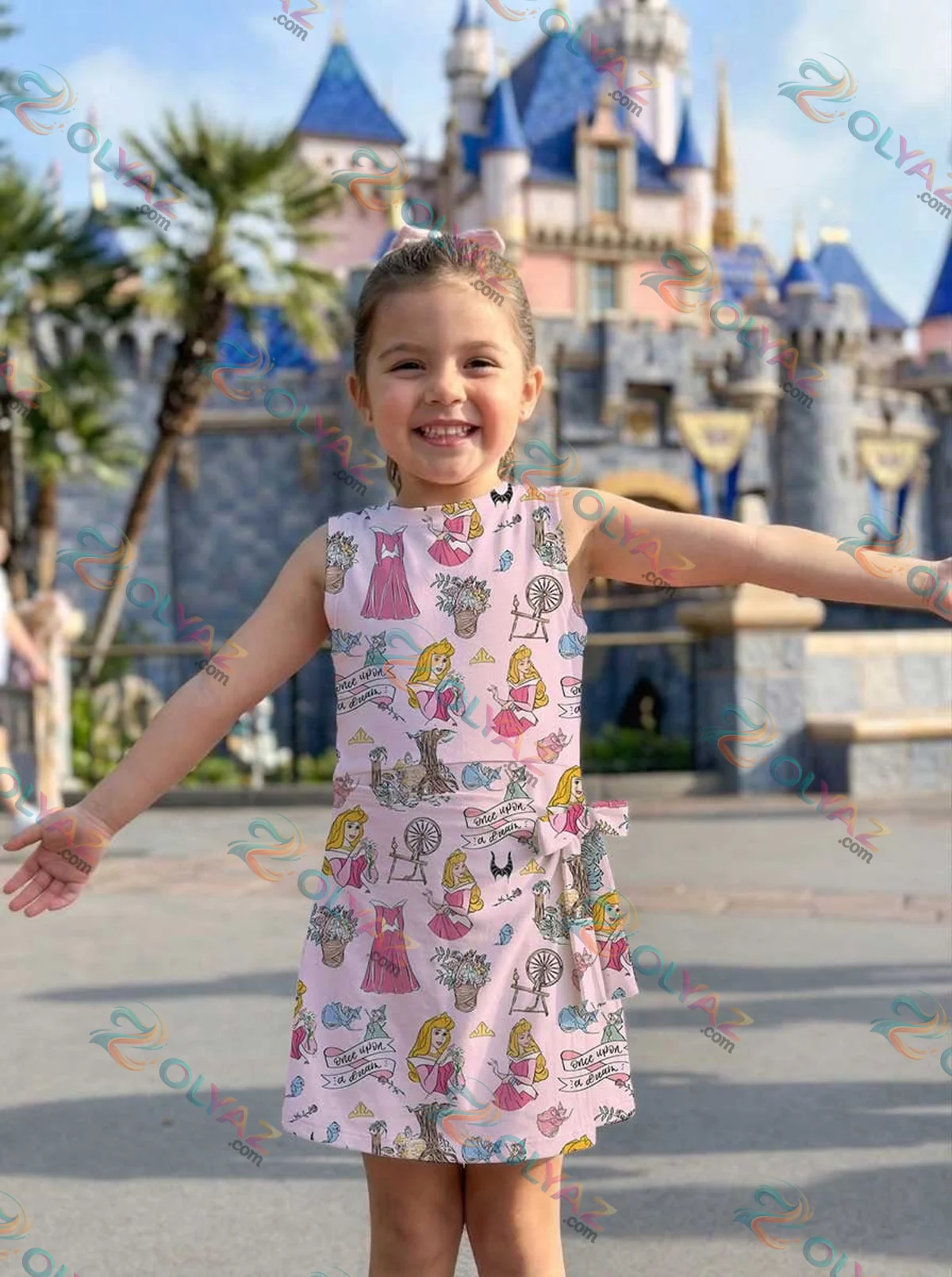 Girls Disney Aurora Sleeping Beauty Pink Princess Athletic Dress - Tennis Dress Skirt, Family Matching Outfit Girls Disney Aurora Sleeping Beauty Pink Princess Athletic Dress - Tennis Dress Skirt, Family Matching Outfit