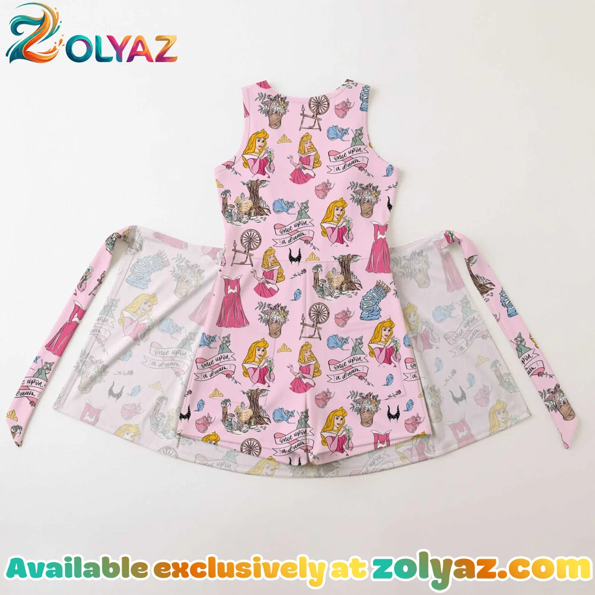 Girls Disney Aurora Sleeping Beauty Pink Princess Athletic Dress - Tennis Dress Skirt, Family Matching Outfit Girls Disney Aurora Sleeping Beauty Pink Princess Athletic Dress - Tennis Dress Skirt, Family Matching Outfit