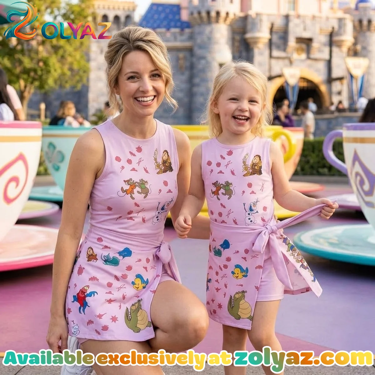 Girls Disney Cartoon Athletic Dress - Tennis Dress Skirt, Pink Princess Party Dress, Kids Birthday Outfit Girls Disney Cartoon Athletic Dress - Tennis Dress Skirt, Pink Princess Party Dress, Kids Birthday Outfit