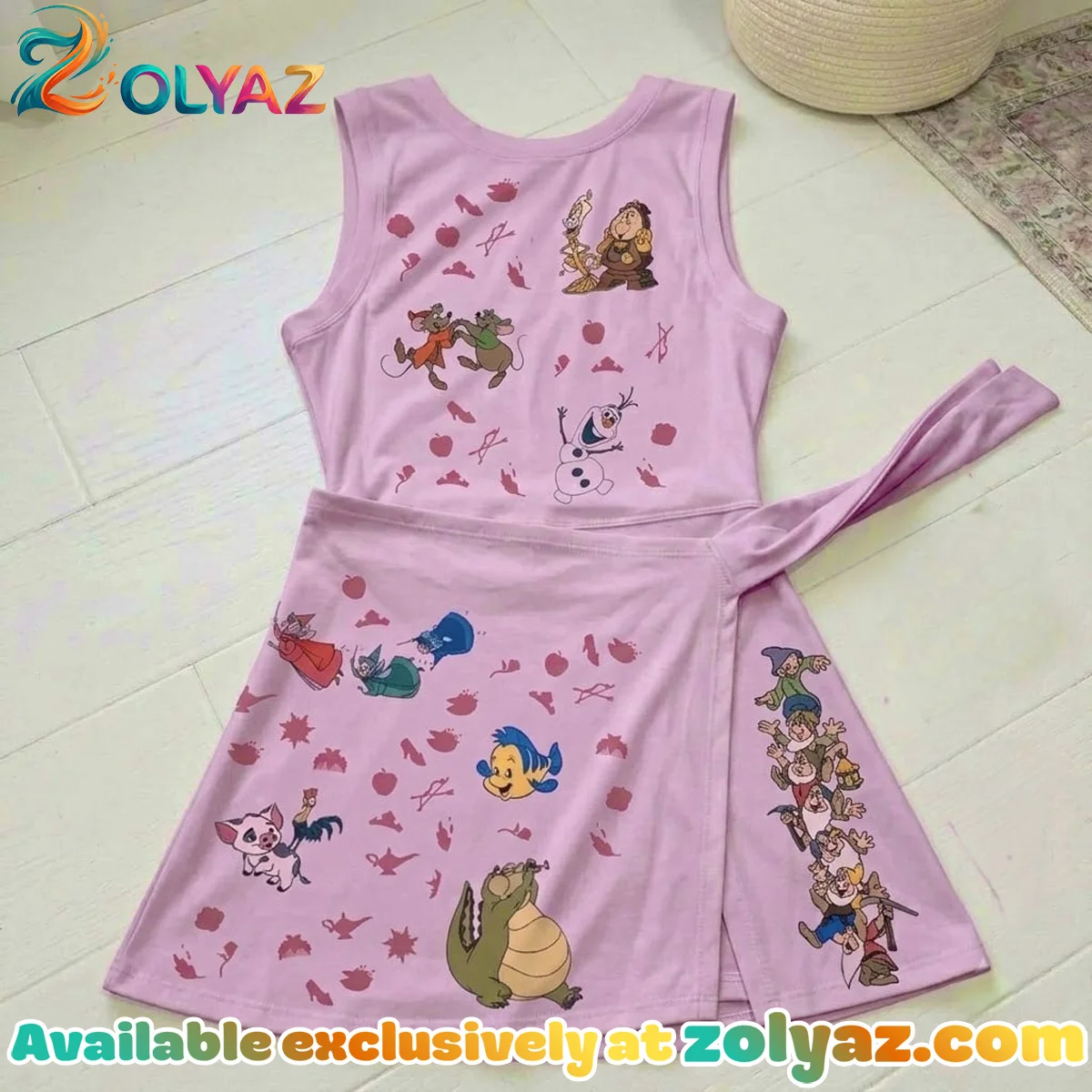 Girls Disney Cartoon Athletic Dress - Tennis Dress Skirt, Pink Princess Party Dress, Kids Birthday Outfit Girls Disney Cartoon Athletic Dress - Tennis Dress Skirt, Pink Princess Party Dress, Kids Birthday Outfit