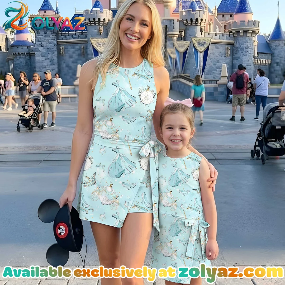 Girls Disney Cinderella Princess Fairytale Athletic Dress - Tennis Dress Skirt, Family Matching Outfit
