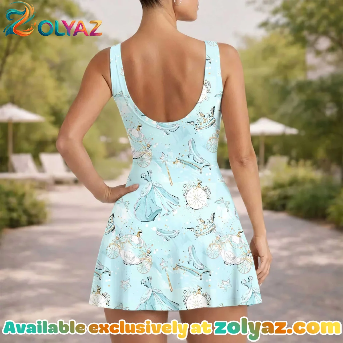 Girls Disney Cinderella Princess Fairytale Athletic Dress - Tennis Dress Skirt, Family Matching Outfit Girls Disney Cinderella Princess Fairytale Athletic Dress - Tennis Dress Skirt, Family Matching Outfit