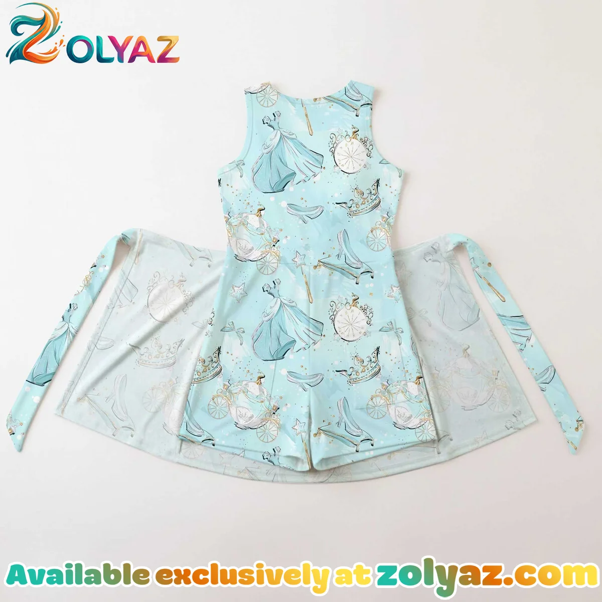 Girls Disney Cinderella Princess Fairytale Athletic Dress - Tennis Dress Skirt, Family Matching Outfit Girls Disney Cinderella Princess Fairytale Athletic Dress - Tennis Dress Skirt, Family Matching Outfit
