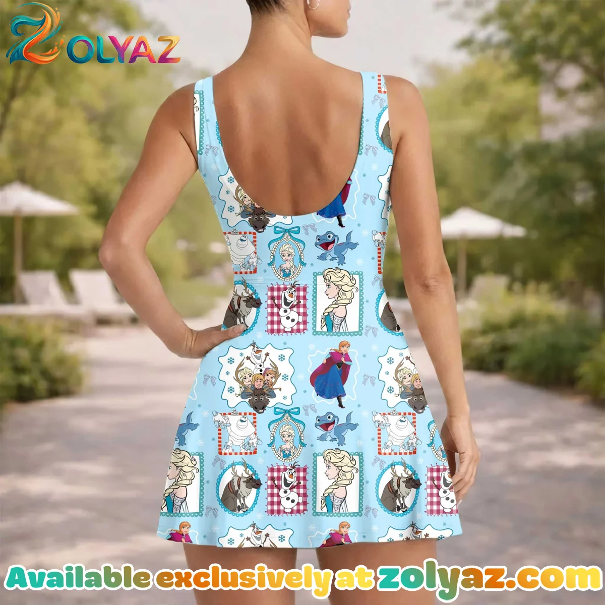 Girls Disney Elsa Frozen Blue Princess Athletic Dress - Tennis Dress Skirt, Family Matching Outfit Girls Disney Elsa Frozen Blue Princess Athletic Dress - Tennis Dress Skirt, Family Matching Outfit