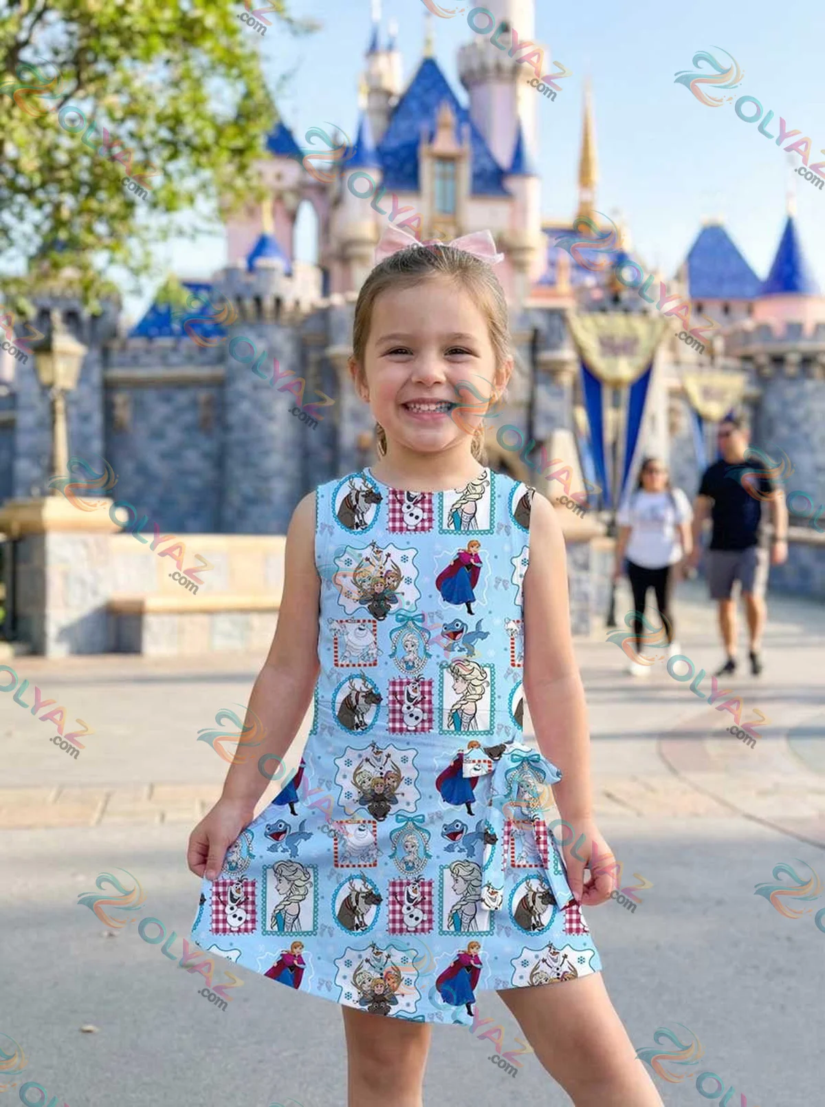 Girls Disney Elsa Frozen Blue Princess Athletic Dress - Tennis Dress Skirt, Family Matching Outfit Girls Disney Elsa Frozen Blue Princess Athletic Dress - Tennis Dress Skirt, Family Matching Outfit