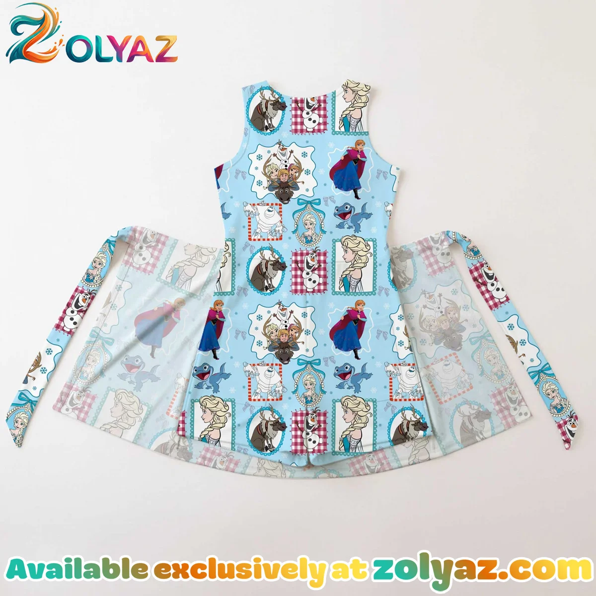Girls Disney Elsa Frozen Blue Princess Athletic Dress - Tennis Dress Skirt, Family Matching Outfit Girls Disney Elsa Frozen Blue Princess Athletic Dress - Tennis Dress Skirt, Family Matching Outfit