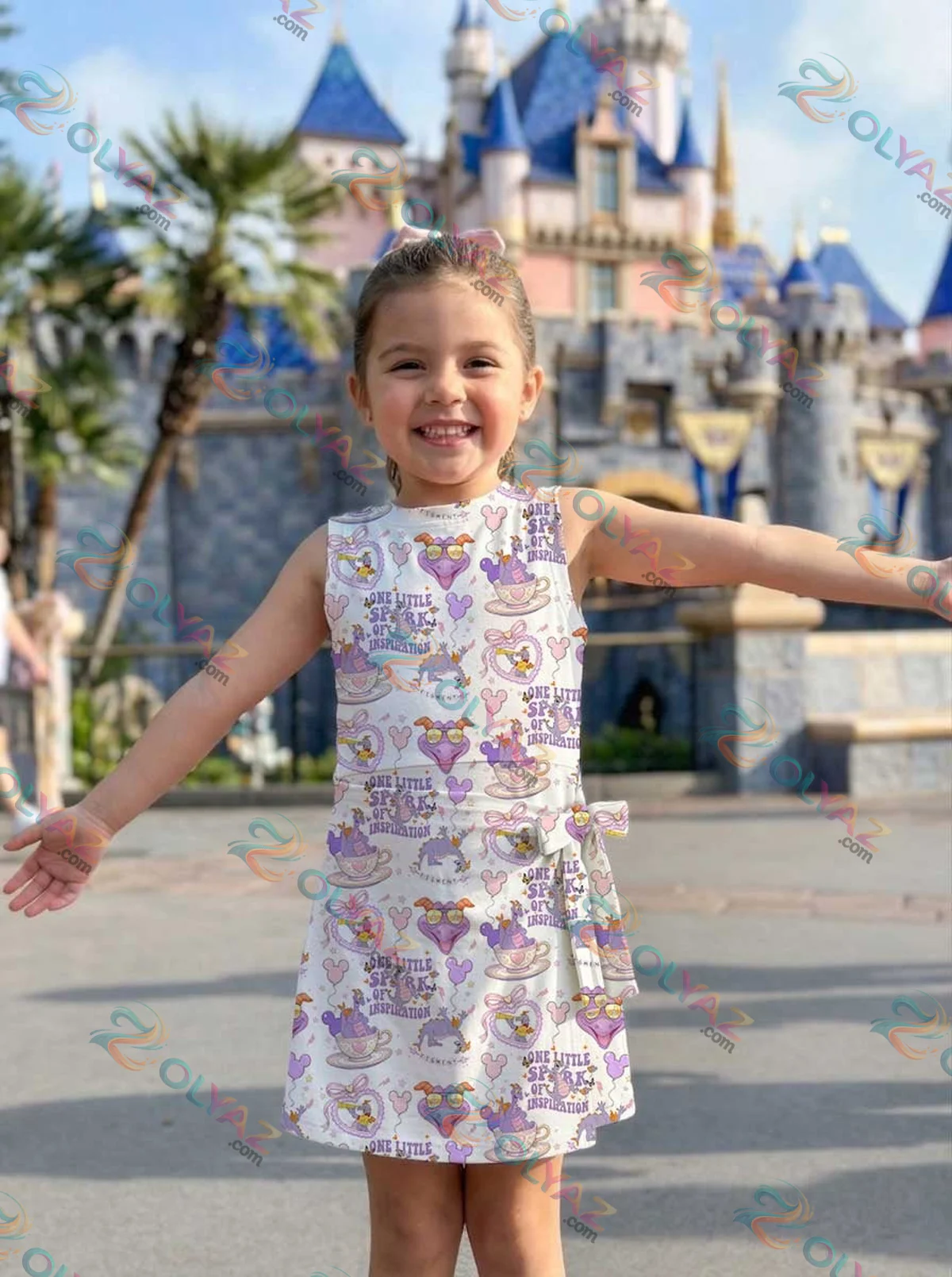Girls Disney Figment Athletic Dress - Tennis Dress Skirt, Family Matching Outfit Girls Disney Figment Athletic Dress - Tennis Dress Skirt, Family Matching Outfit
