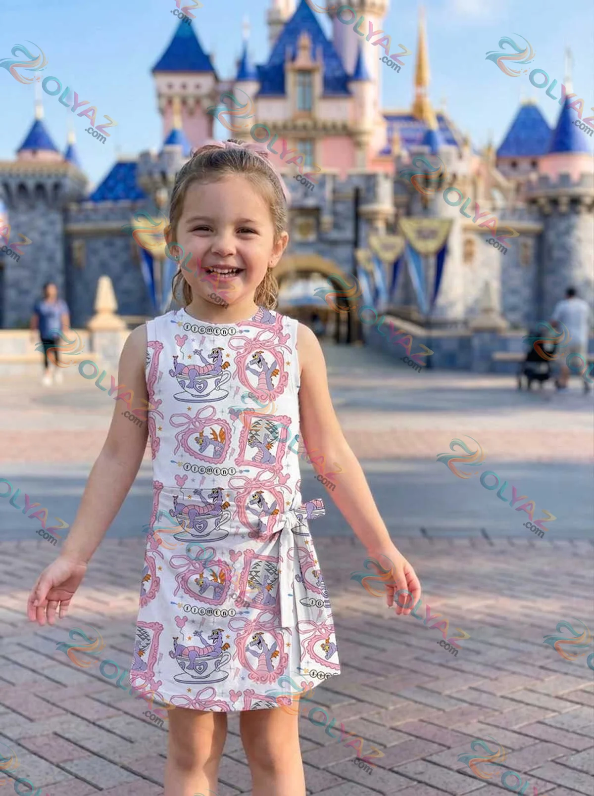 Girls Disney Figment Pink Bow Athletic Dress - Tennis Dress Skirt, Family Matching Outfit Girls Disney Figment Pink Bow Athletic Dress - Tennis Dress Skirt, Family Matching Outfit