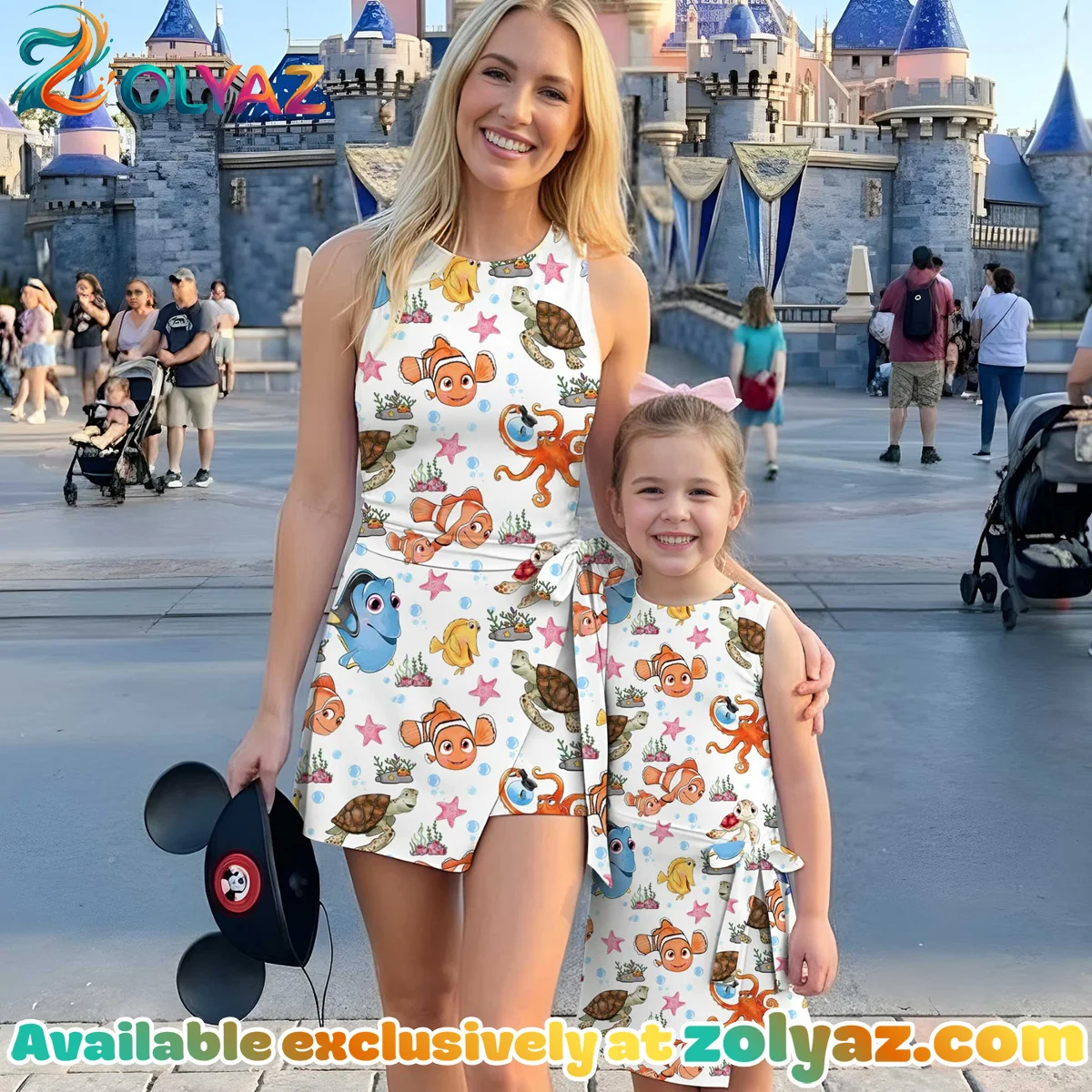 Girls Disney Finding Nemo Character Athletic Dress - Tennis Dress Skirt, Family Matching Outfit
