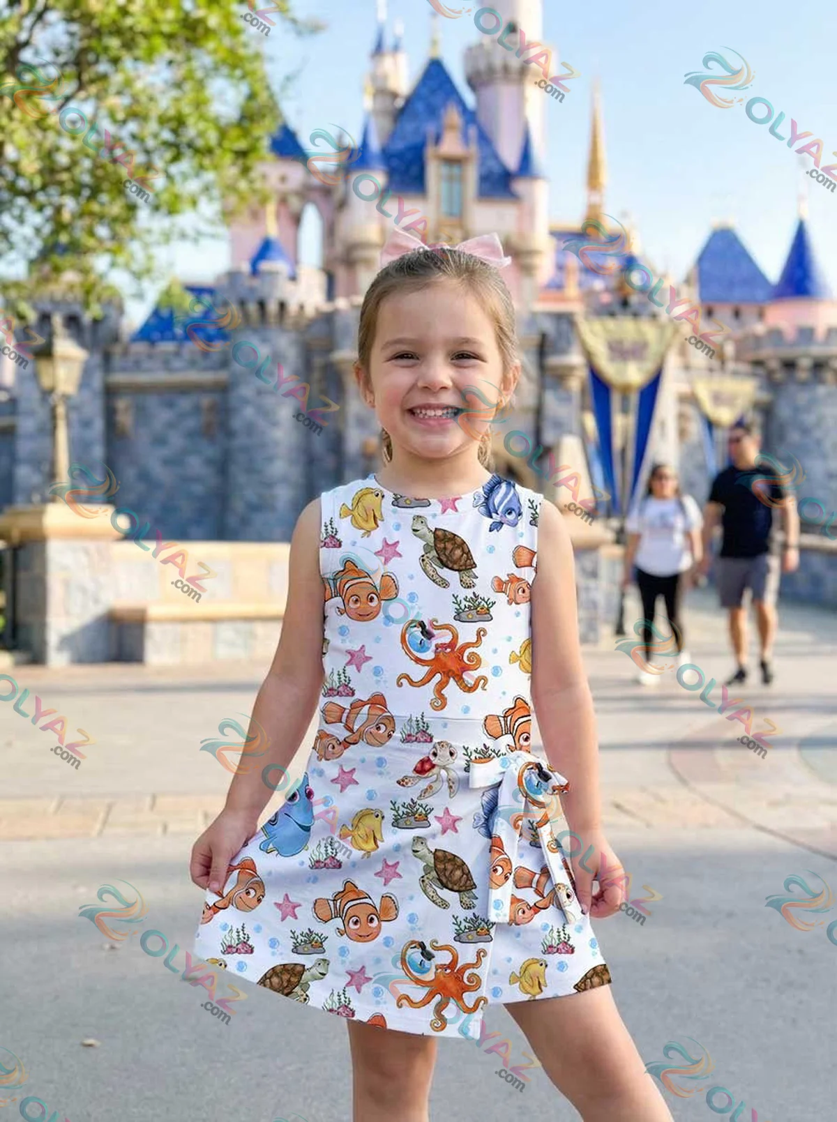 Girls Disney Finding Nemo Character Athletic Dress - Tennis Dress Skirt, Family Matching Outfit Girls Disney Finding Nemo Character Athletic Dress - Tennis Dress Skirt, Family Matching Outfit