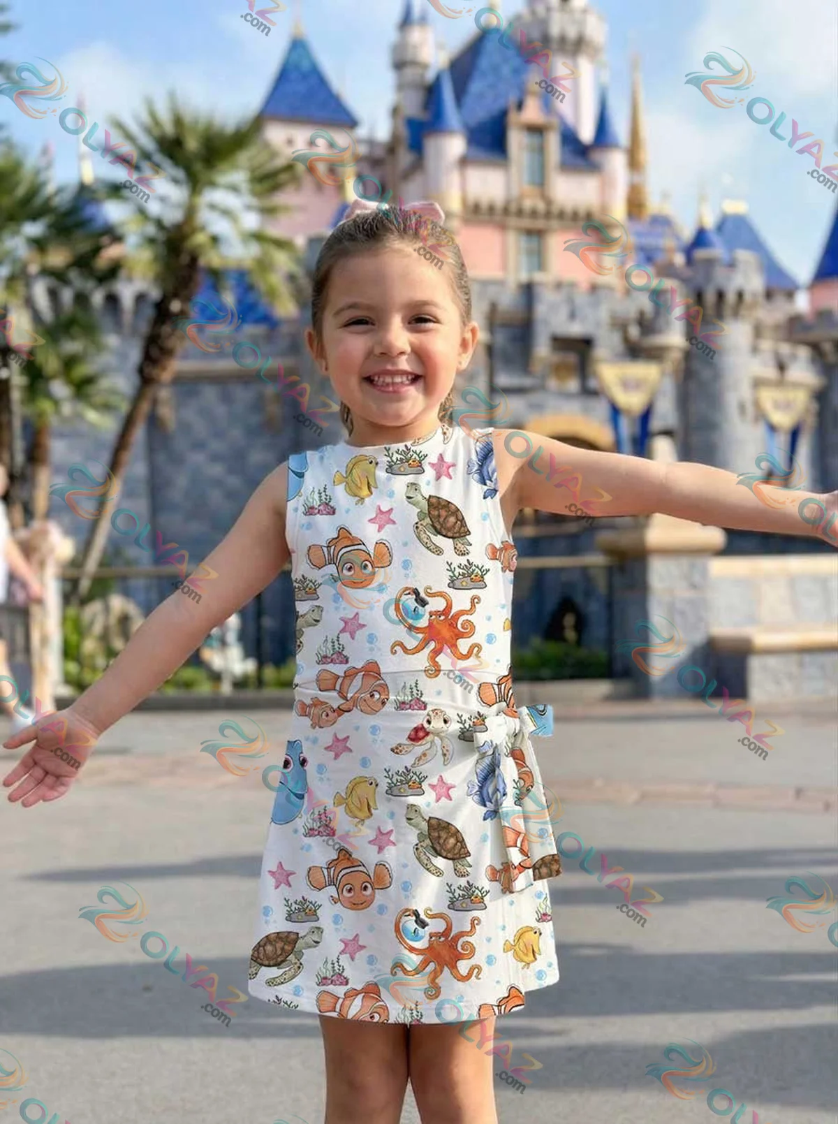 Girls Disney Finding Nemo Character Athletic Dress - Tennis Dress Skirt, Family Matching Outfit Girls Disney Finding Nemo Character Athletic Dress - Tennis Dress Skirt, Family Matching Outfit