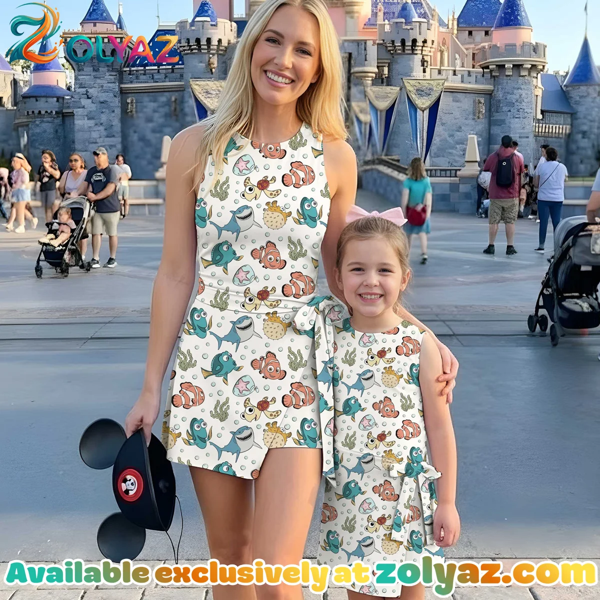 Girls Disney Finding Nemo Characters Athletic Dress - Tennis Dress Skirt, Family Matching Outfit
