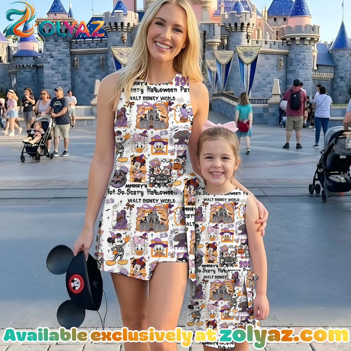 Girls Disney Halloween Portrait Athletic Dress - Tennis Dress Skirt, Family Matching Disney Outfit