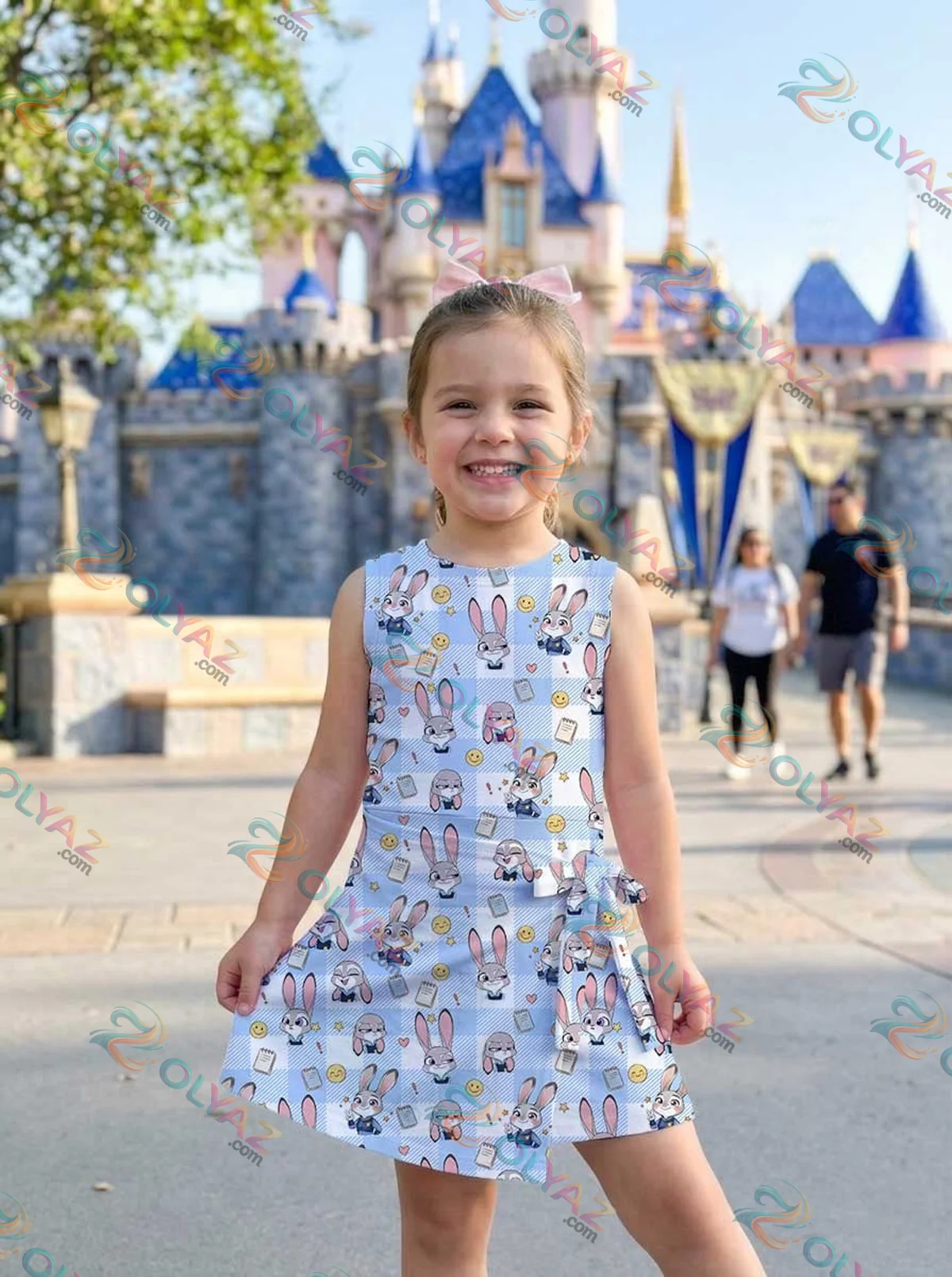 Girls Disney Judy Hopps Blue White Checkered Athletic Dress - Tennis Dress Skirt, Family Matching Outfit Girls Disney Judy Hopps Blue White Checkered Athletic Dress - Tennis Dress Skirt, Family Matching Outfit