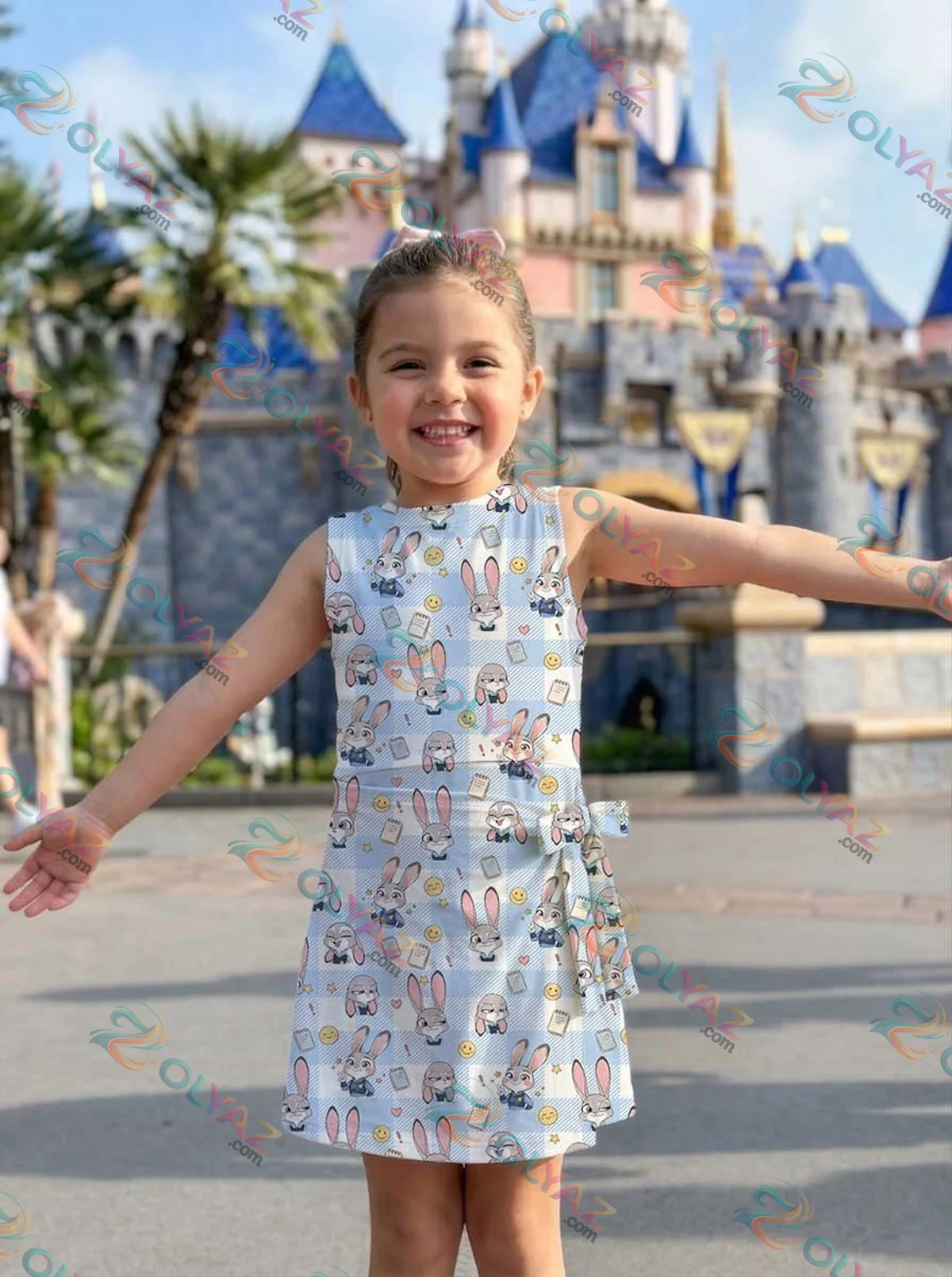 Girls Disney Judy Hopps Blue White Checkered Athletic Dress - Tennis Dress Skirt, Family Matching Outfit Girls Disney Judy Hopps Blue White Checkered Athletic Dress - Tennis Dress Skirt, Family Matching Outfit