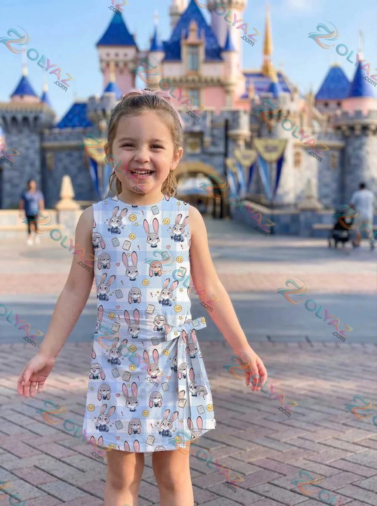 Girls Disney Judy Hopps Blue White Checkered Athletic Dress - Tennis Dress Skirt, Family Matching Outfit Girls Disney Judy Hopps Blue White Checkered Athletic Dress - Tennis Dress Skirt, Family Matching Outfit