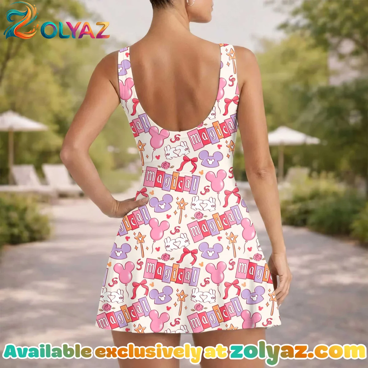 Girls Disney Magical Athletic Dress - Tennis Dress Skirt, Family Matching Outfit Girls Disney Magical Athletic Dress - Tennis Dress Skirt, Family Matching Outfit