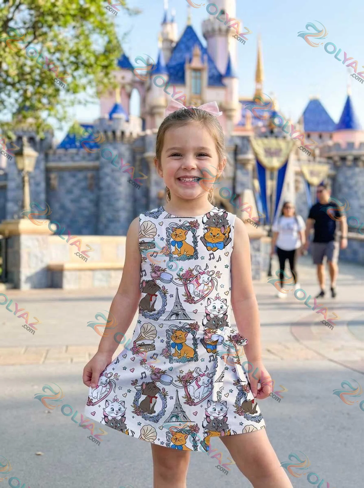 Girls Disney Marie Aristocats Eiffel Tower Athletic Dress - Tennis Dress Skirt, Family Matching Outfit Girls Disney Marie Aristocats Eiffel Tower Athletic Dress - Tennis Dress Skirt, Family Matching Outfit