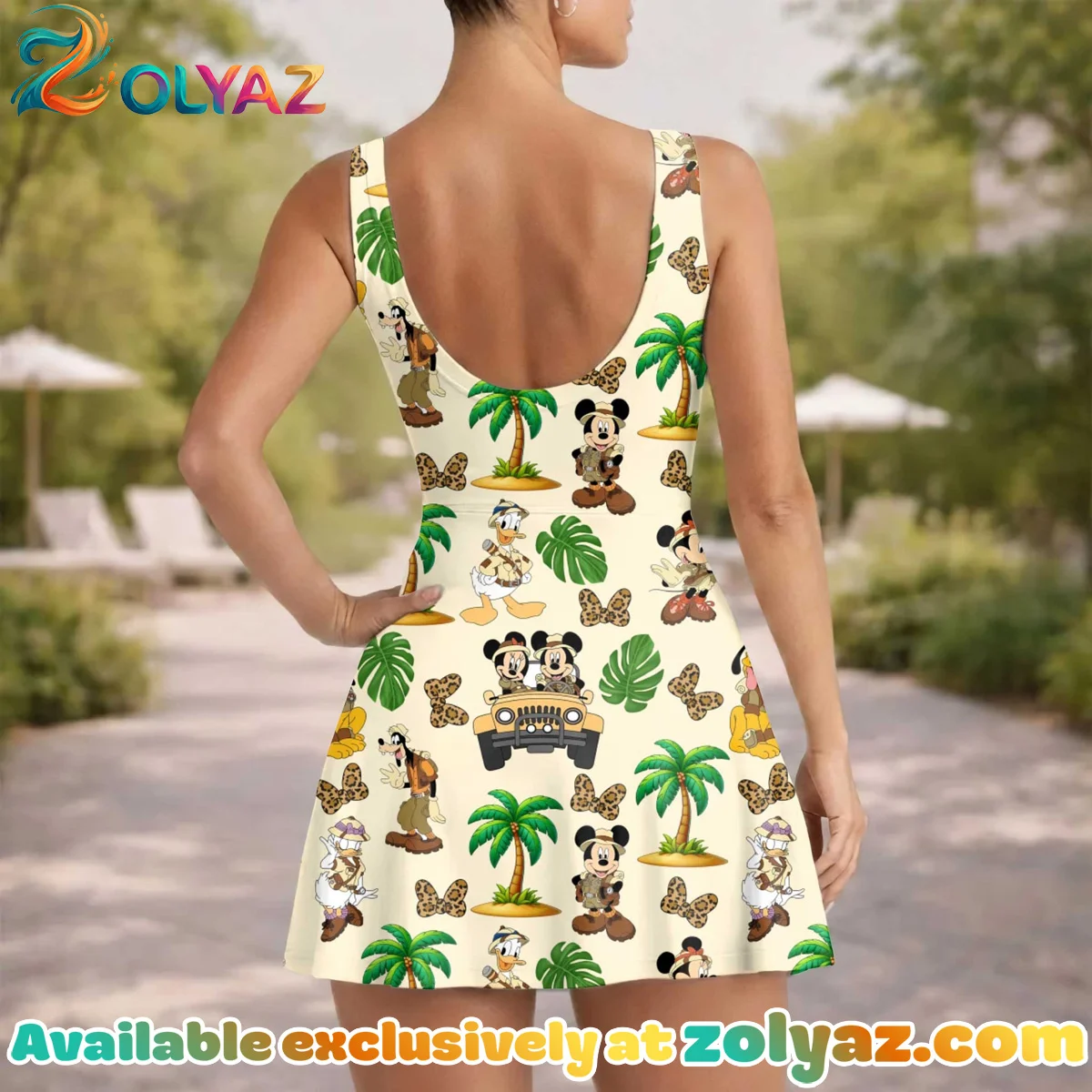 Girls Disney Mickey And Friends Adventure Palm Tree Athletic Dress - Tennis Dress Skirt, Family Matching Outfit Girls Disney Mickey And Friends Adventure Palm Tree Athletic Dress - Tennis Dress Skirt, Family Matching Outfit