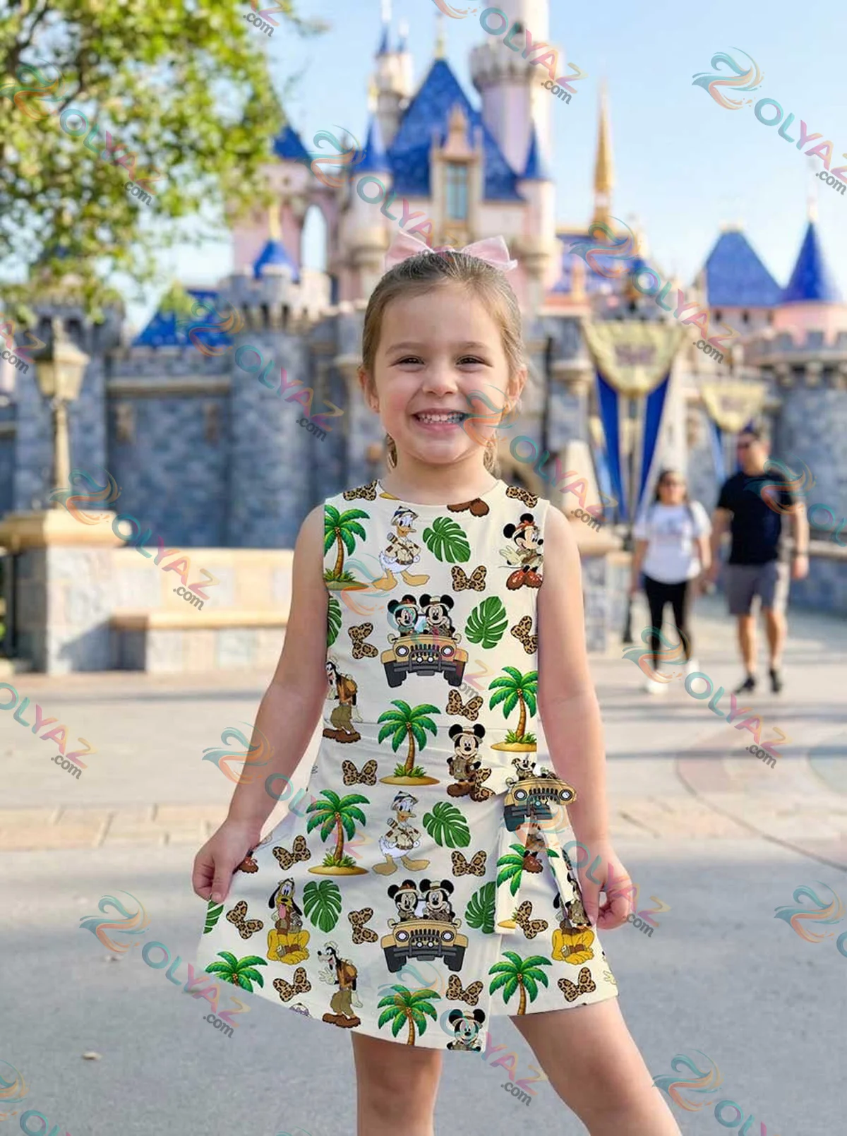 Girls Disney Mickey And Friends Adventure Palm Tree Athletic Dress - Tennis Dress Skirt, Family Matching Outfit Girls Disney Mickey And Friends Adventure Palm Tree Athletic Dress - Tennis Dress Skirt, Family Matching Outfit