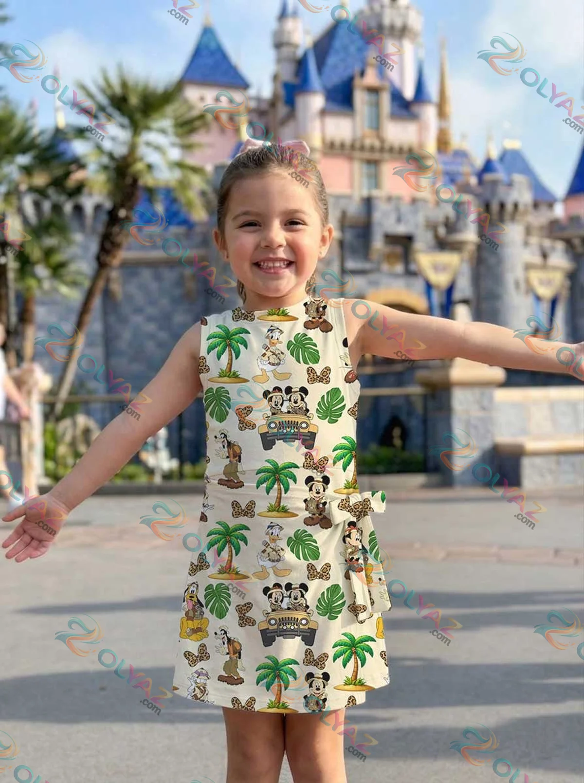 Girls Disney Mickey And Friends Adventure Palm Tree Athletic Dress - Tennis Dress Skirt, Family Matching Outfit Girls Disney Mickey And Friends Adventure Palm Tree Athletic Dress - Tennis Dress Skirt, Family Matching Outfit
