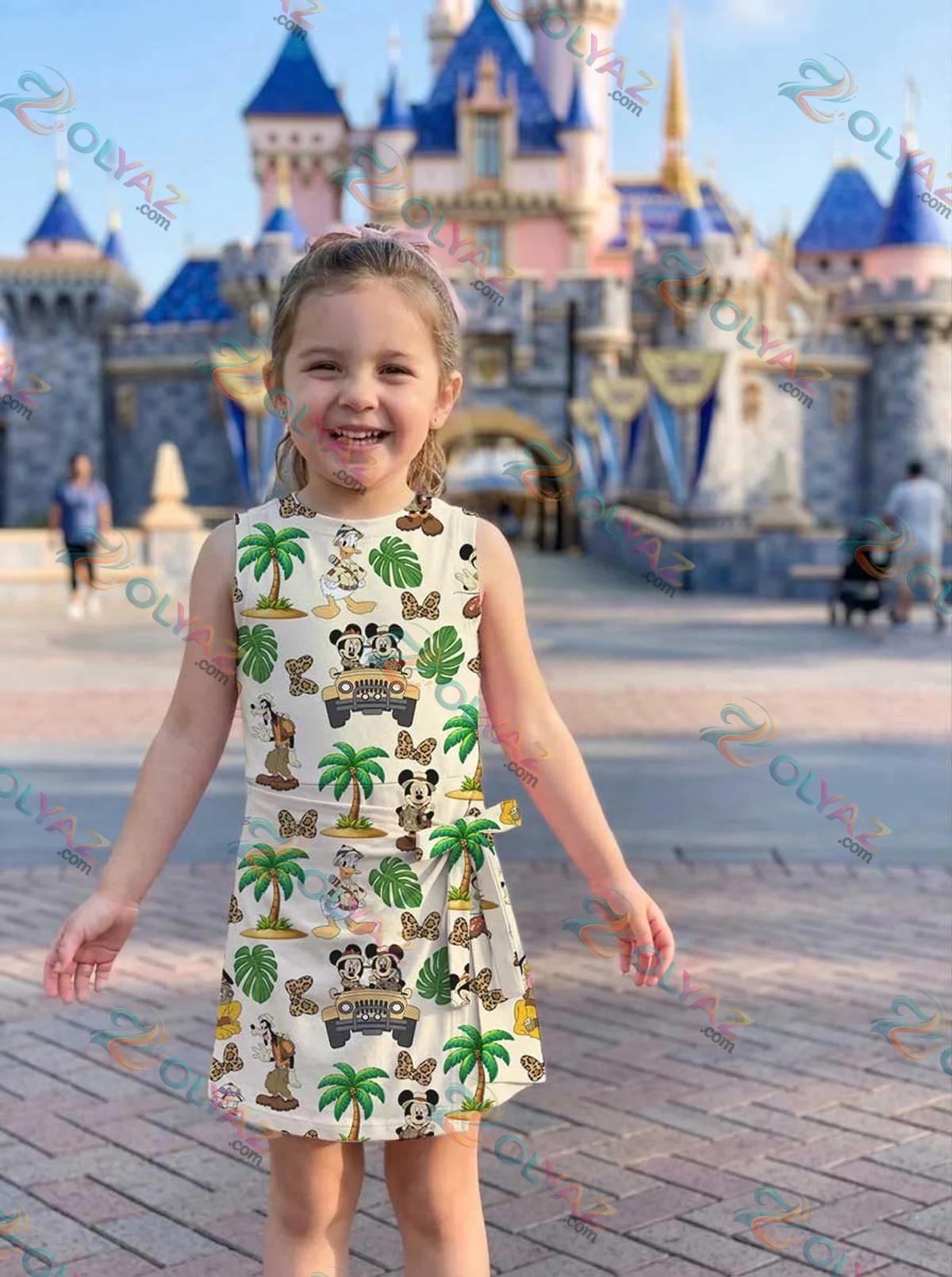 Girls Disney Mickey And Friends Adventure Palm Tree Athletic Dress - Tennis Dress Skirt, Family Matching Outfit Girls Disney Mickey And Friends Adventure Palm Tree Athletic Dress - Tennis Dress Skirt, Family Matching Outfit