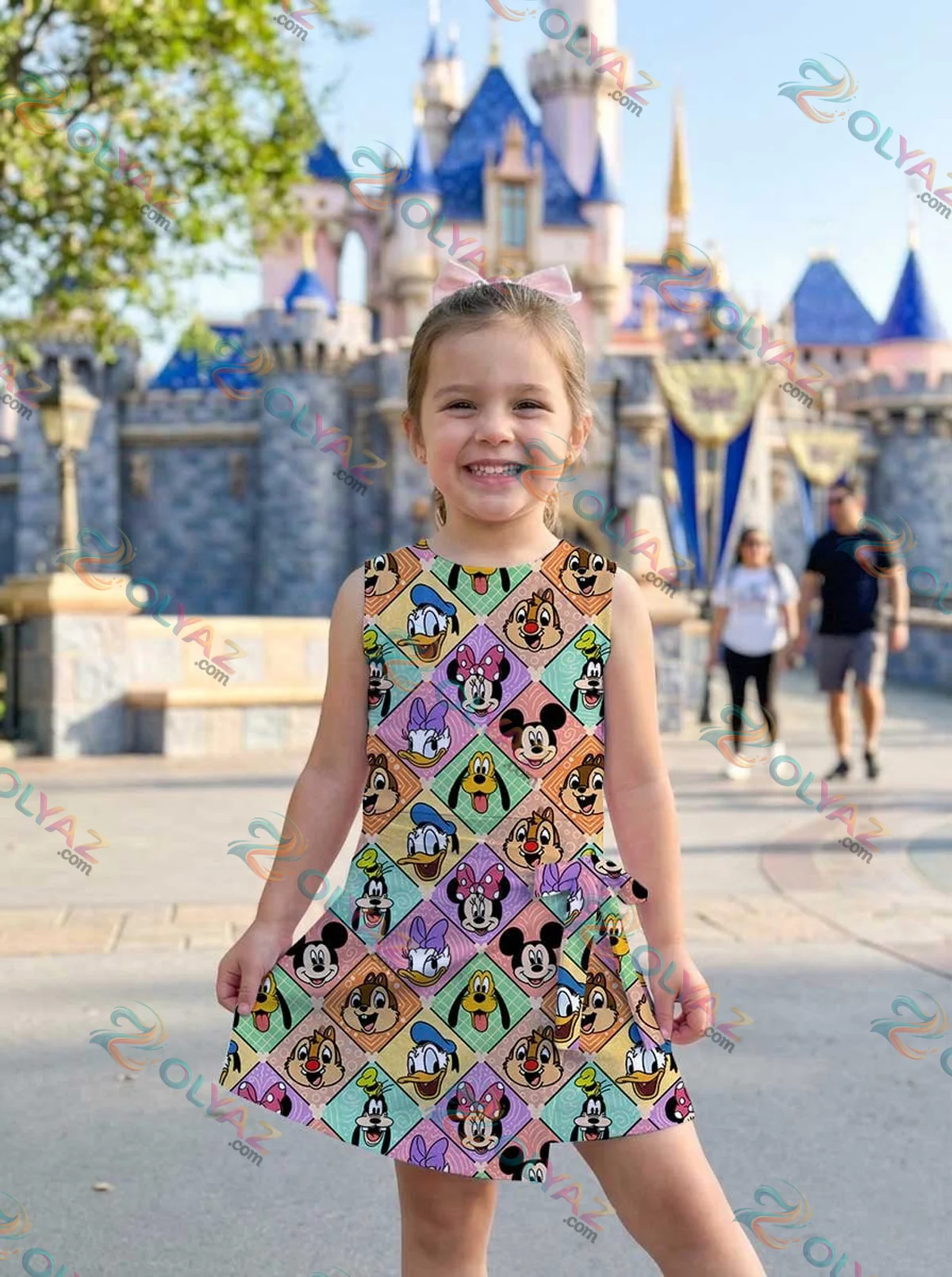 Girls Disney Mickey and Friends Argyle Athletic Dress - Tennis Dress Skirt, Family Matching Outfit Girls Disney Mickey and Friends Argyle Athletic Dress - Tennis Dress Skirt, Family Matching Outfit