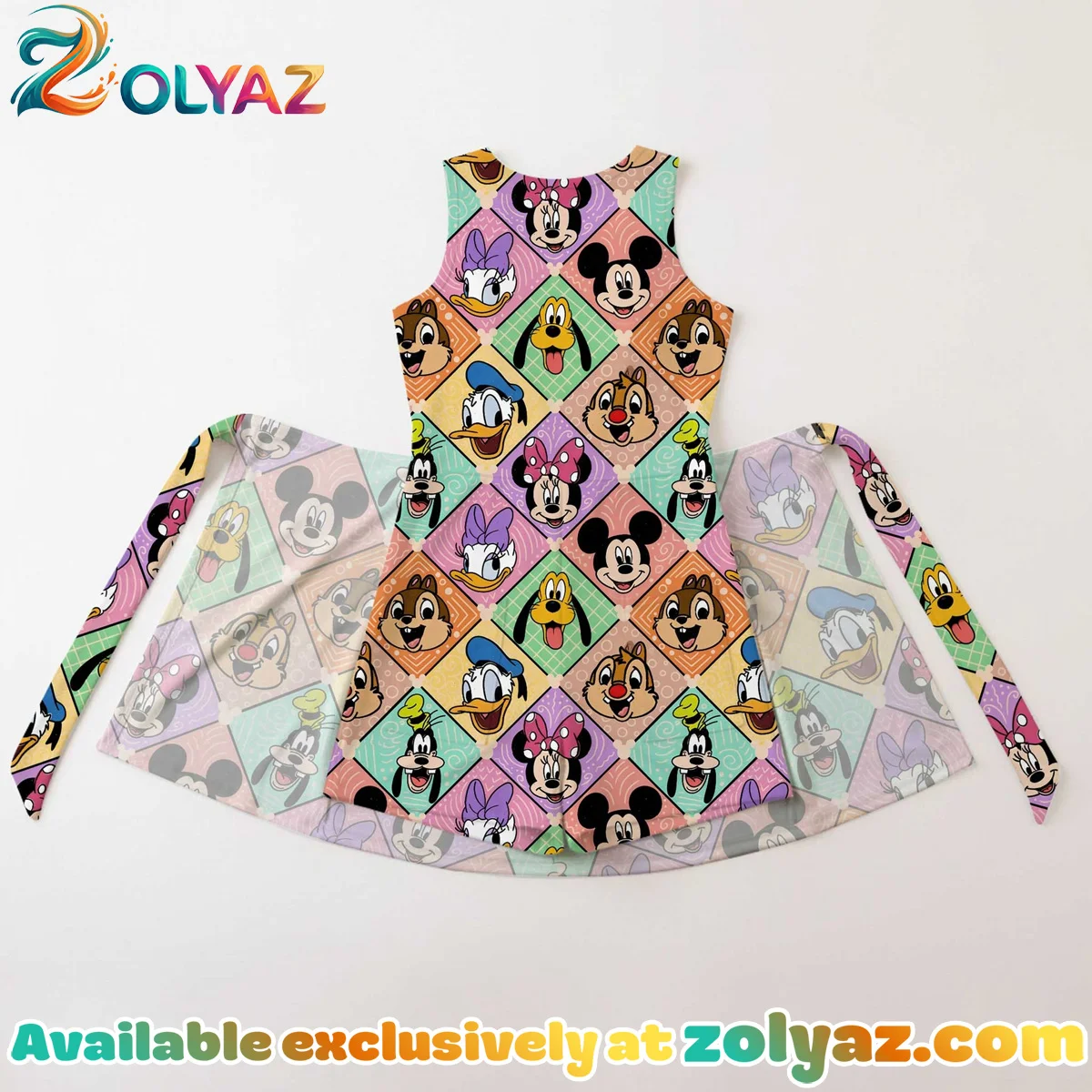 Girls Disney Mickey and Friends Argyle Athletic Dress - Tennis Dress Skirt, Family Matching Outfit Girls Disney Mickey and Friends Argyle Athletic Dress - Tennis Dress Skirt, Family Matching Outfit