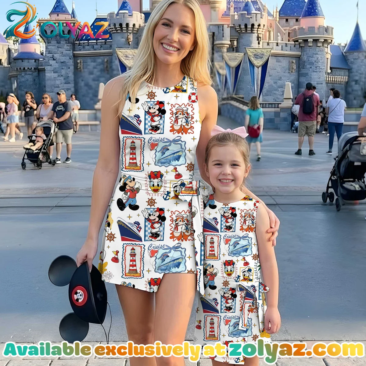 Girls Disney Mickey and Friends Cruise Athletic Dress - Tennis Dress Skirt, Family Matching Outfit