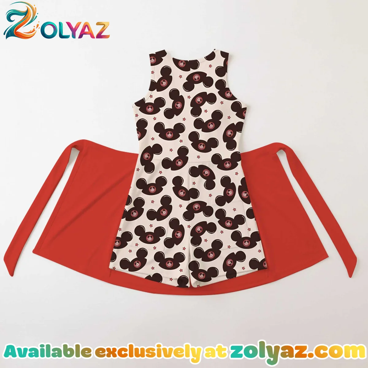 Girls Disney Mickey Mouse Ears Hat Red White Athletic Dress - Tennis Dress Skirt, Family Matching Outfit Girls Disney Mickey Mouse Ears Hat Red White Athletic Dress - Tennis Dress Skirt, Family Matching Outfit