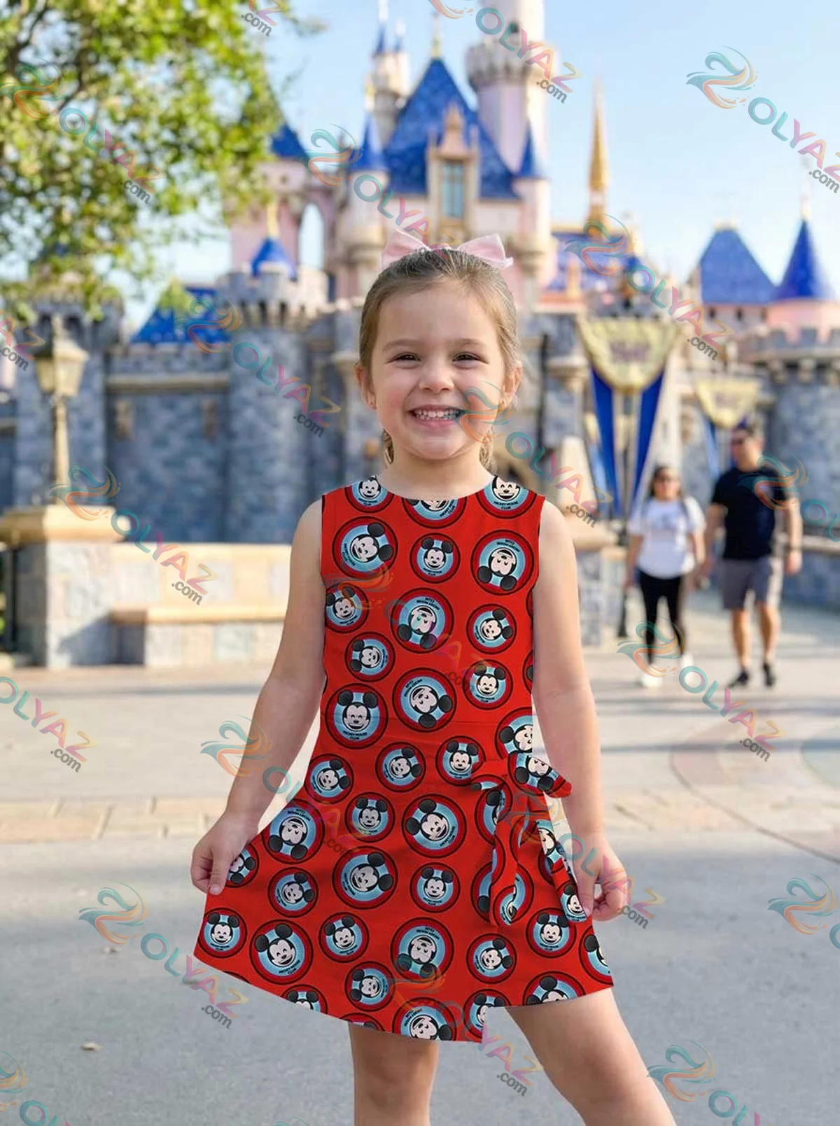 Girls Disney Mickey Mouse Red Circle Athletic Dress - Tennis Dress Skirt, Family Matching Outfit Girls Disney Mickey Mouse Red Circle Athletic Dress - Tennis Dress Skirt, Family Matching Outfit