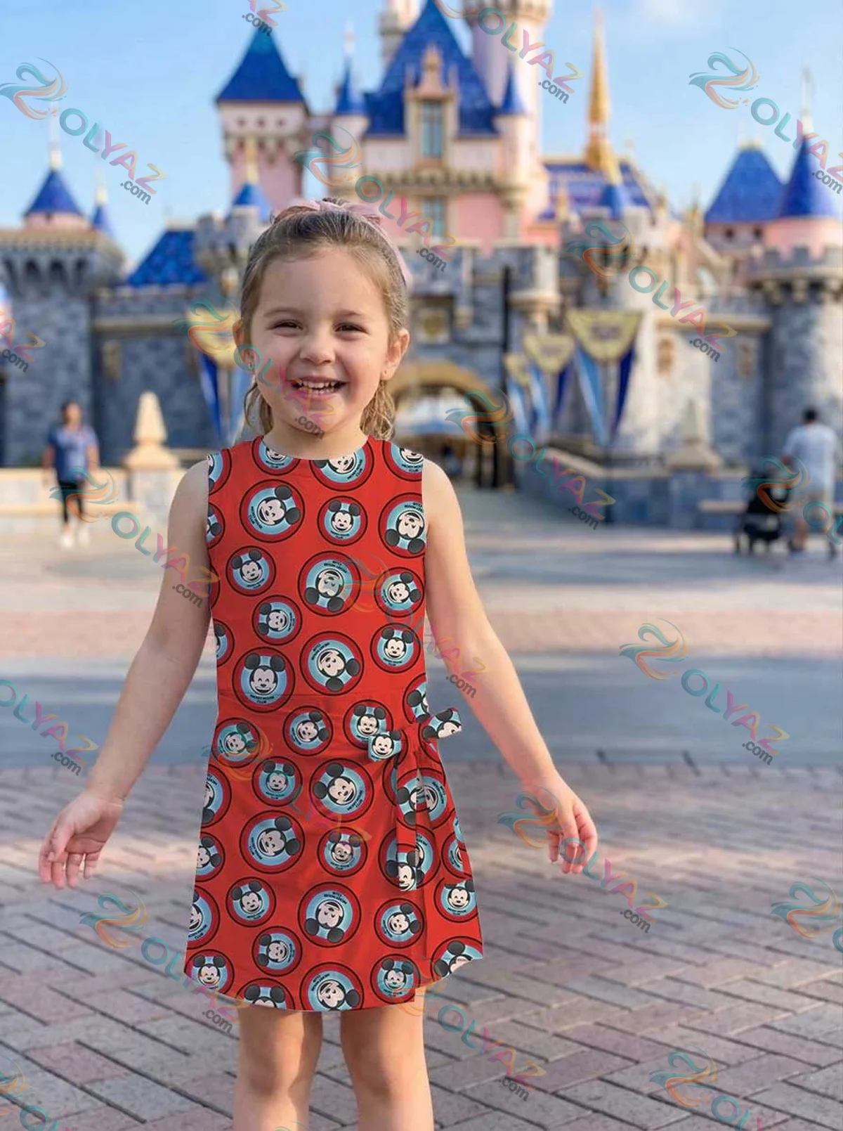 Girls Disney Mickey Mouse Red Circle Athletic Dress - Tennis Dress Skirt, Family Matching Outfit Girls Disney Mickey Mouse Red Circle Athletic Dress - Tennis Dress Skirt, Family Matching Outfit