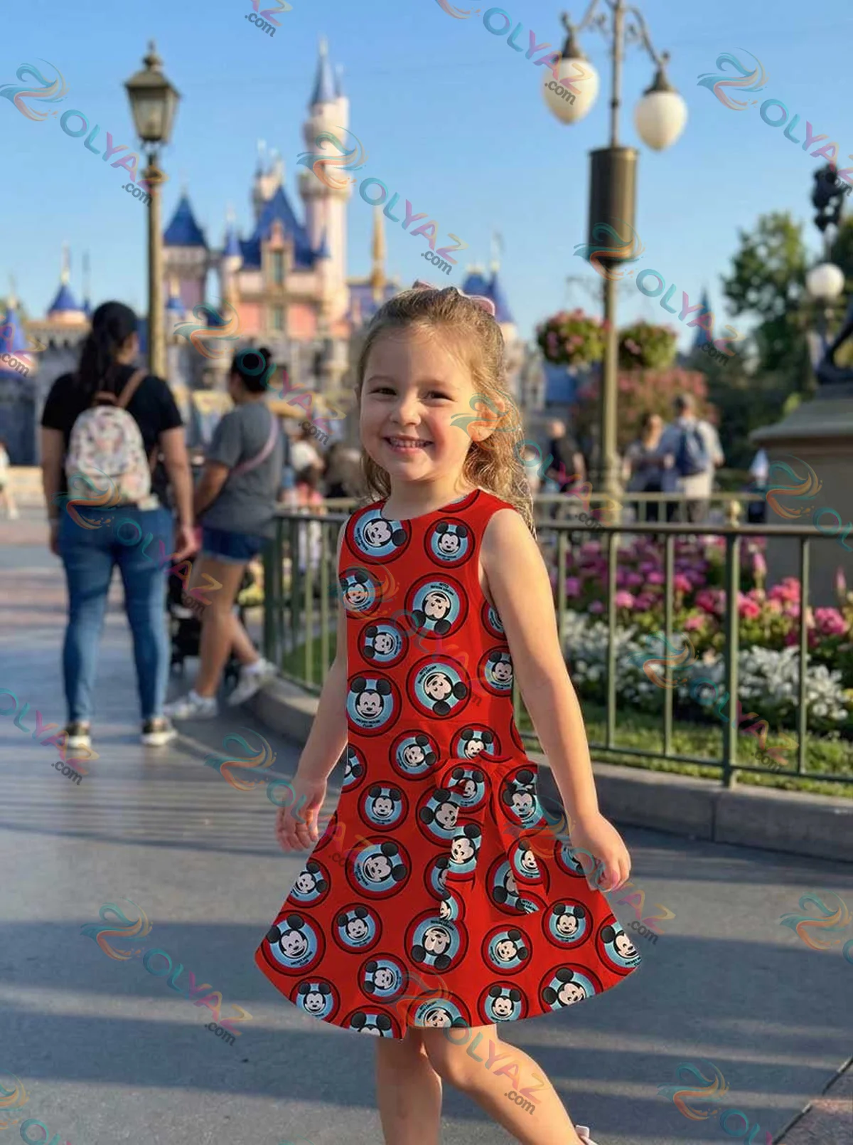 Girls Disney Mickey Mouse Red Circle Athletic Dress - Tennis Dress Skirt, Family Matching Outfit Girls Disney Mickey Mouse Red Circle Athletic Dress - Tennis Dress Skirt, Family Matching Outfit