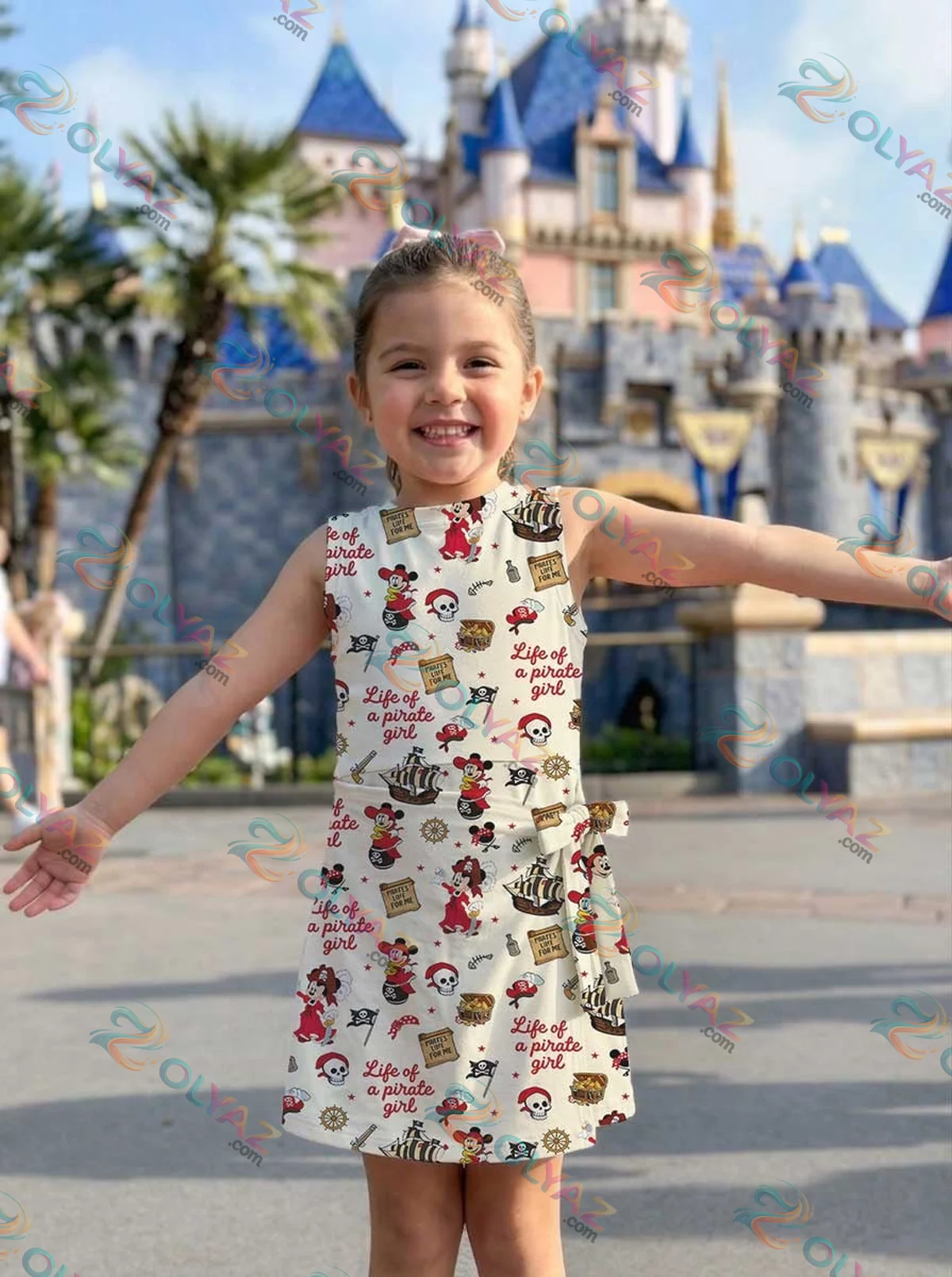 Girls Disney Mickey Pirate Treasure Map Athletic Dress - Tennis Dress Skirt, Family Matching Outfit Girls Disney Mickey Pirate Treasure Map Athletic Dress - Tennis Dress Skirt, Family Matching Outfit