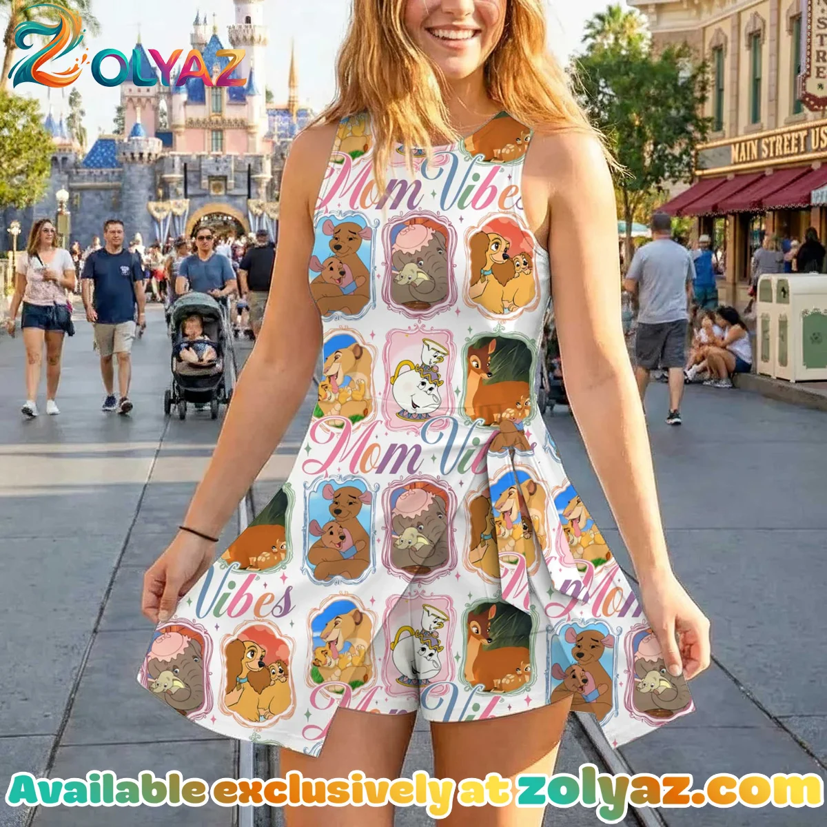 Girls Disney Mom Vibes Athletic Dress - Tennis Dress Skirt, Family Matching Outfit Girls Disney Mom Vibes Athletic Dress - Tennis Dress Skirt, Family Matching Outfit