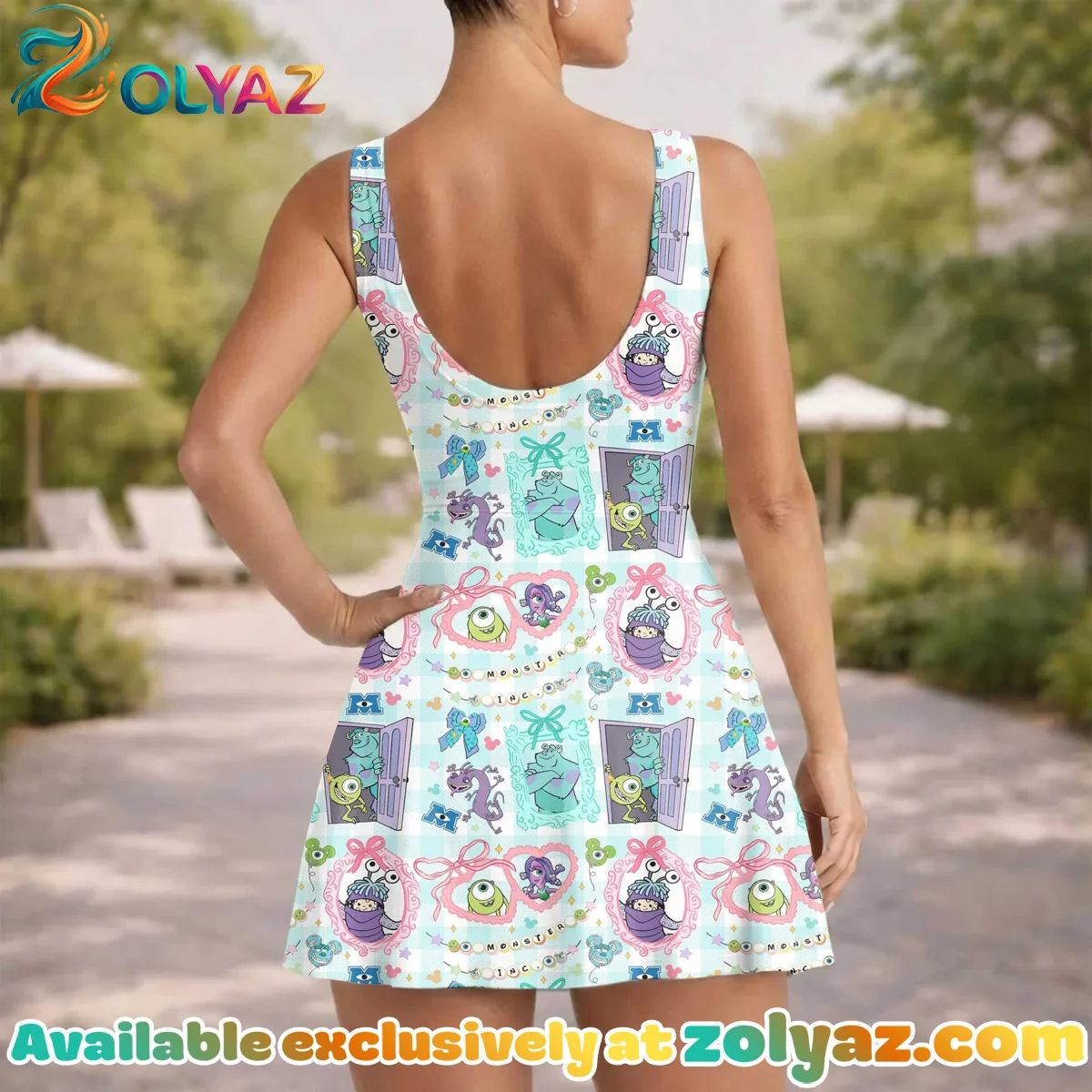 Girls Disney Monsters Inc Character Athletic Dress - Tennis Dress Skirt, Family Matching Outfit Girls Disney Monsters Inc Character Athletic Dress - Tennis Dress Skirt, Family Matching Outfit