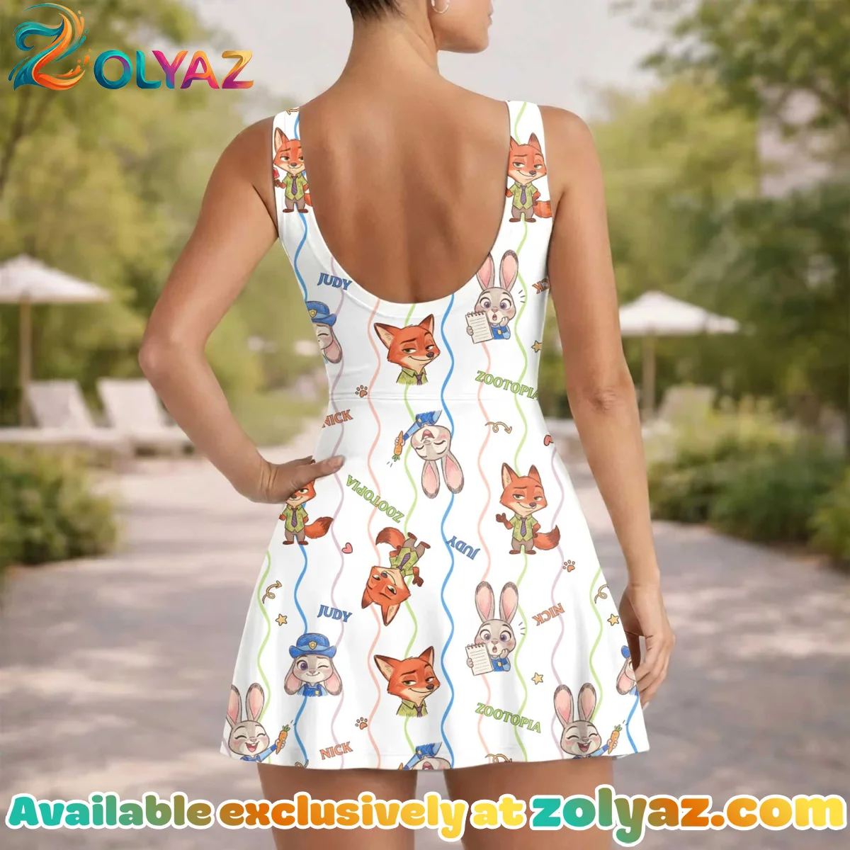 Girls Disney Nick Wilde and Judy Hopps Athletic Dress - Tennis Dress Skirt, Family Matching Outfit Girls Disney Nick Wilde and Judy Hopps Athletic Dress - Tennis Dress Skirt, Family Matching Outfit