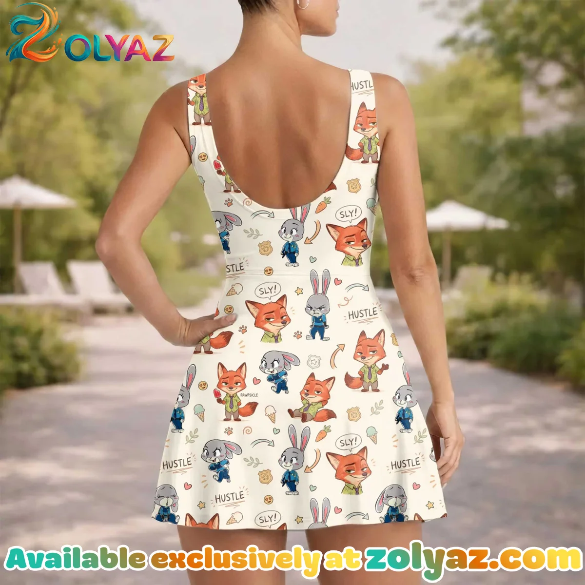 Girls Disney Nick Wilde and Judy Hopps Athletic Dress - Tennis Dress Skirt, Family Matching Outfit Girls Disney Nick Wilde and Judy Hopps Athletic Dress - Tennis Dress Skirt, Family Matching Outfit
